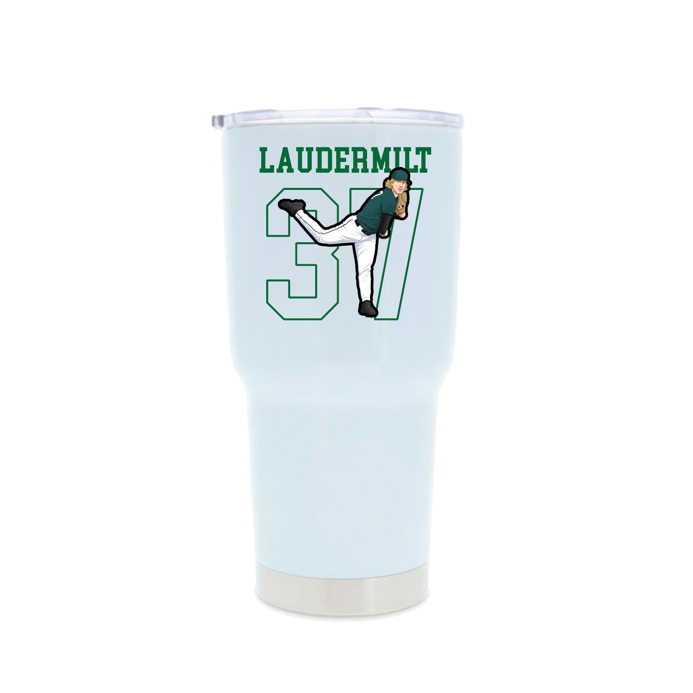 30oz Stainless Steel Tumbler — Shirsey in White