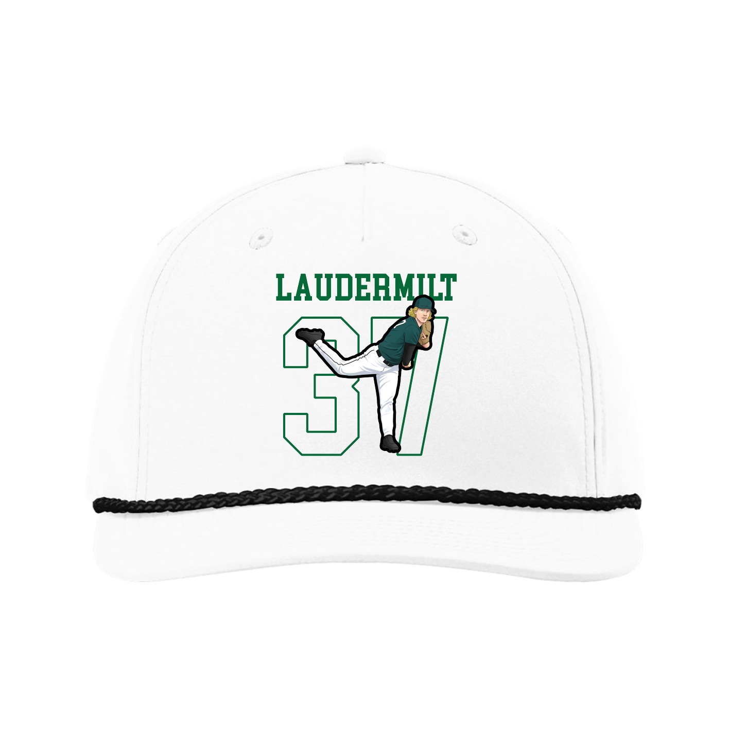 Five-Panel Classic Rope Cap — Shirsey in White