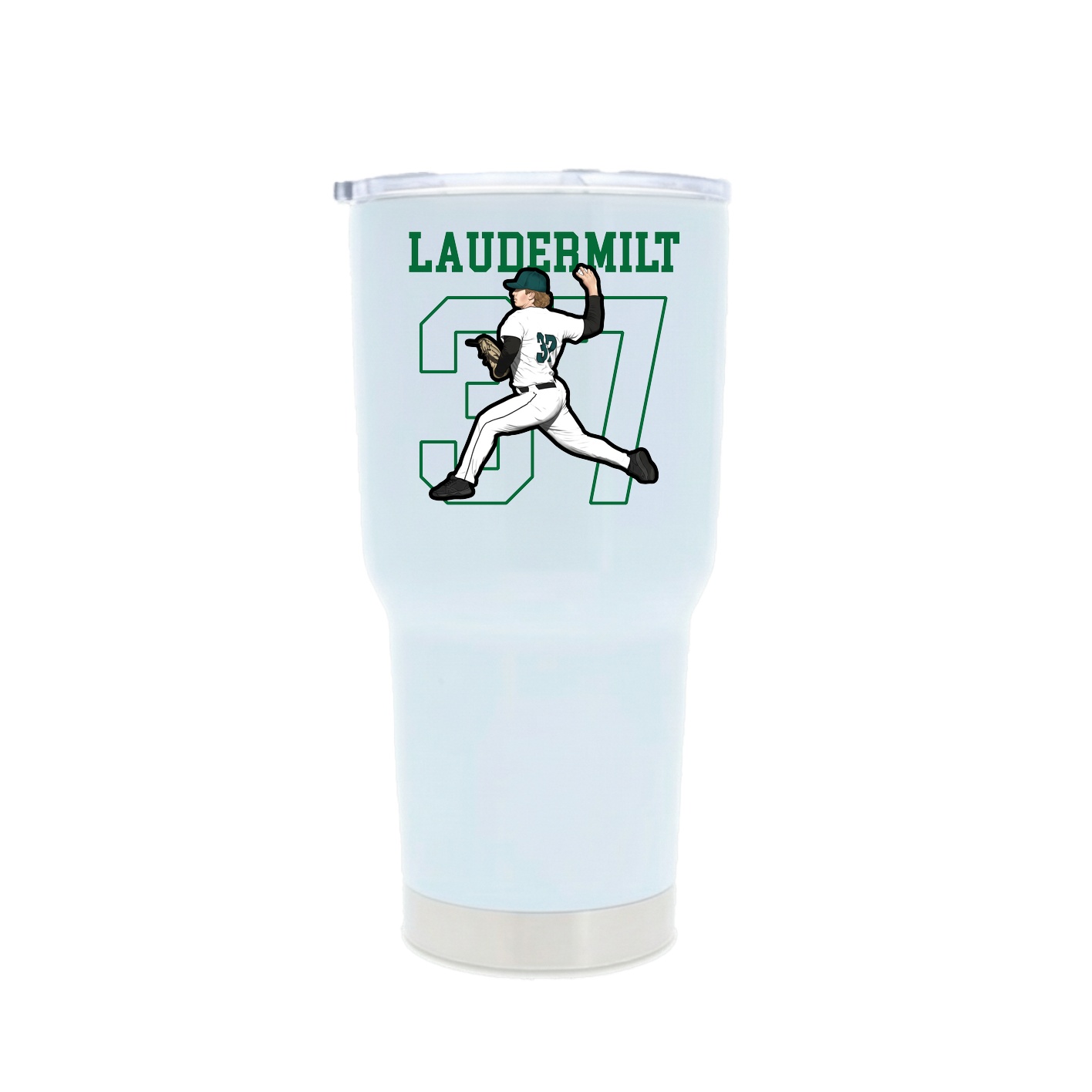 30oz Stainless Steel Tumbler — Shirsey in White