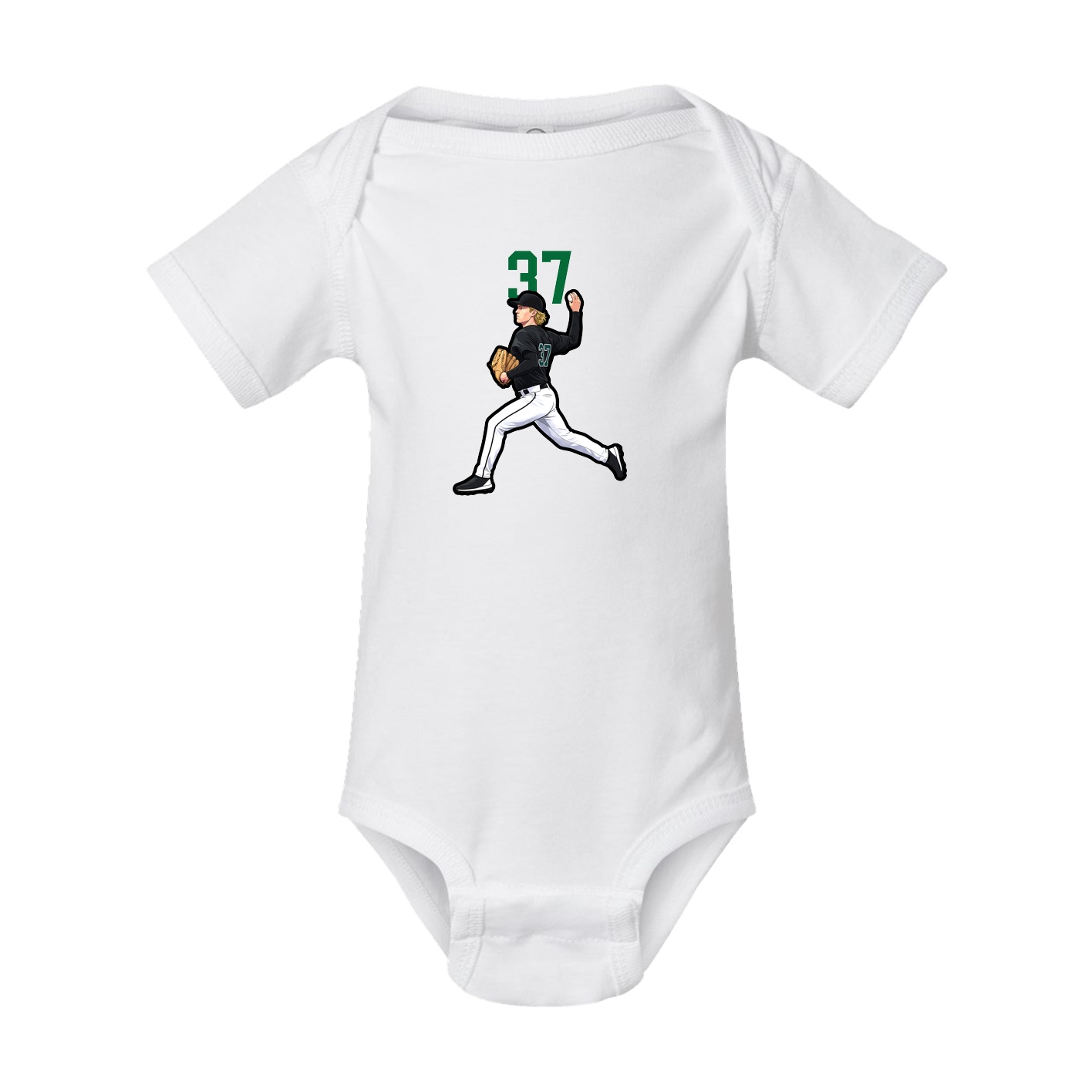 Baby Onesie — Number Top in White