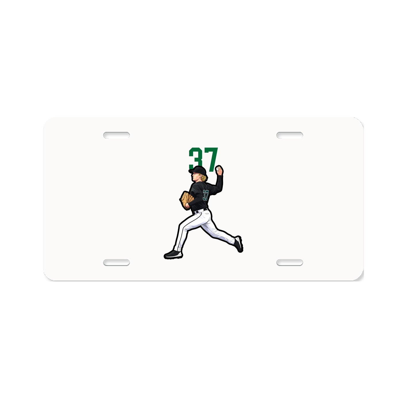 License Plate — Number Top in Classic