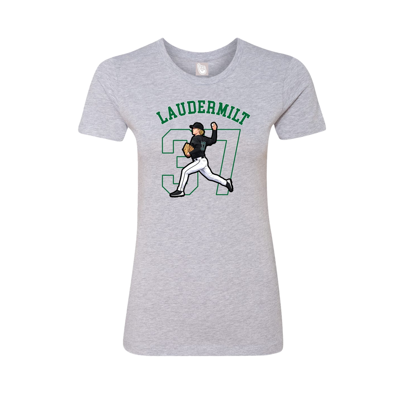 Fitted Women's Tee — Shirsey Arch in Grey