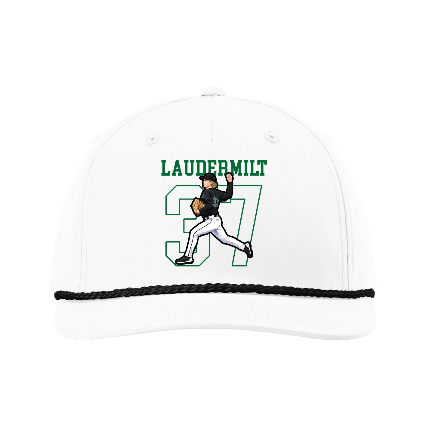 Five-Panel Classic Rope Cap — Shirsey in White