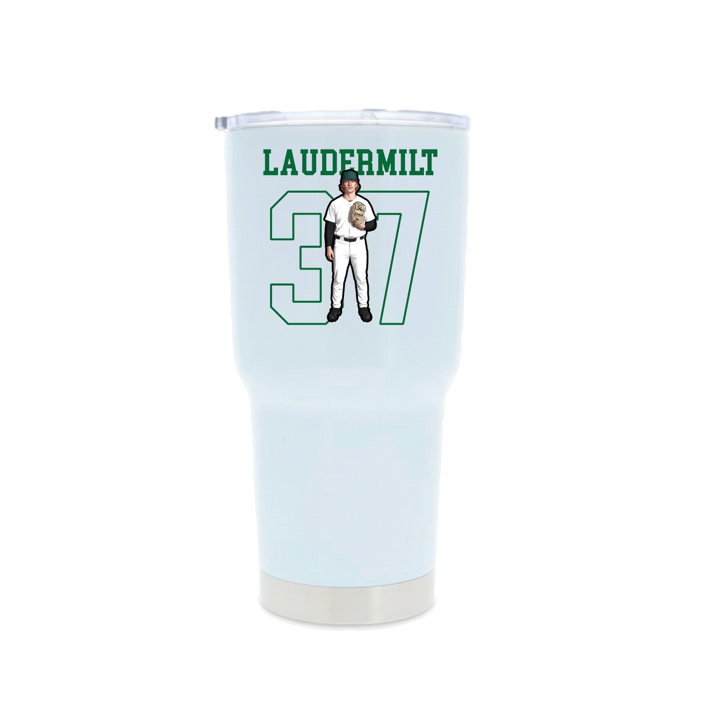 30oz Stainless Steel Tumbler — Shirsey in White