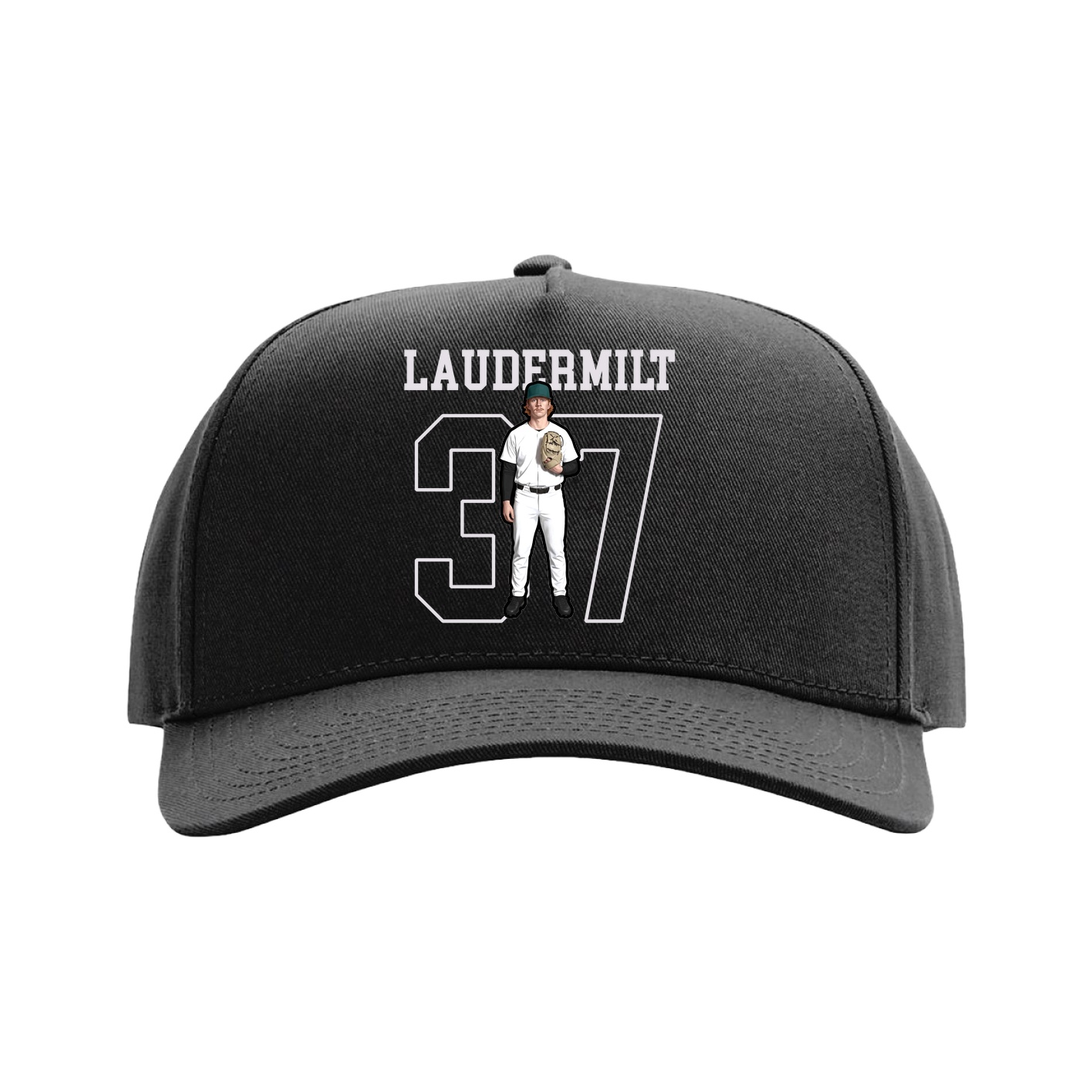 Full Fabric Five-Panel Champ Cap — Shirsey in Black
