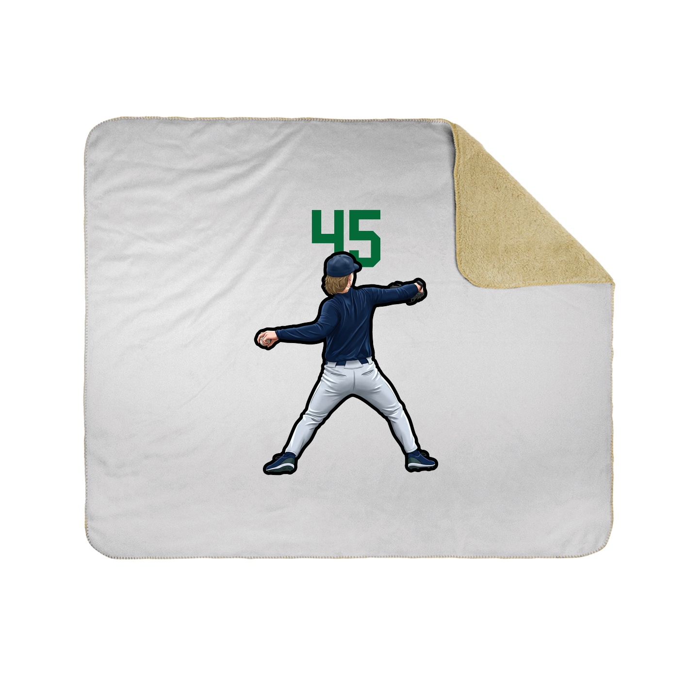 Throw Blanket — Number Top in White