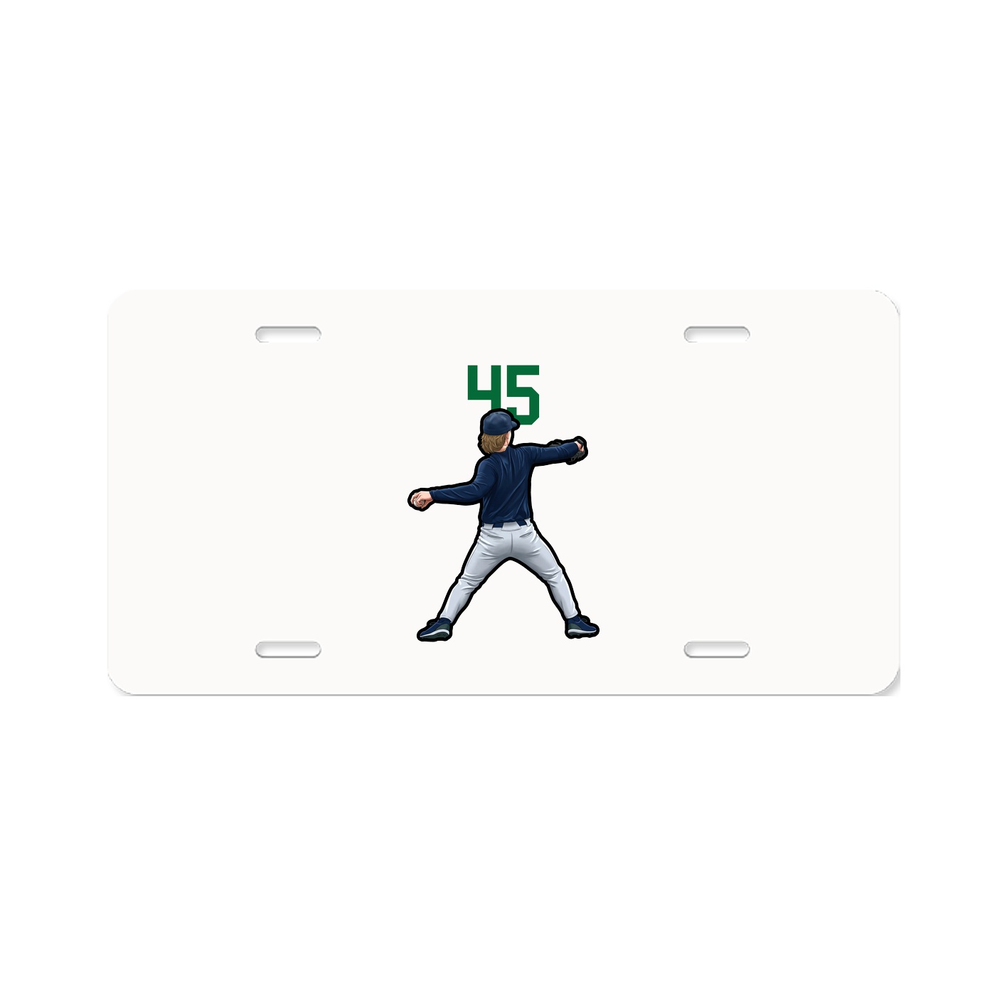 License Plate — Number Top in Classic