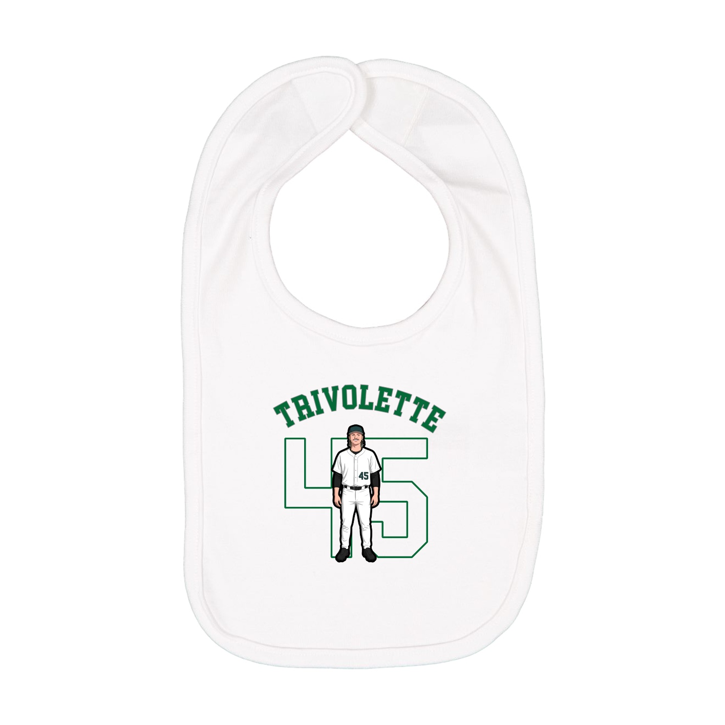 Infant Bib — Shirsey Arch in White