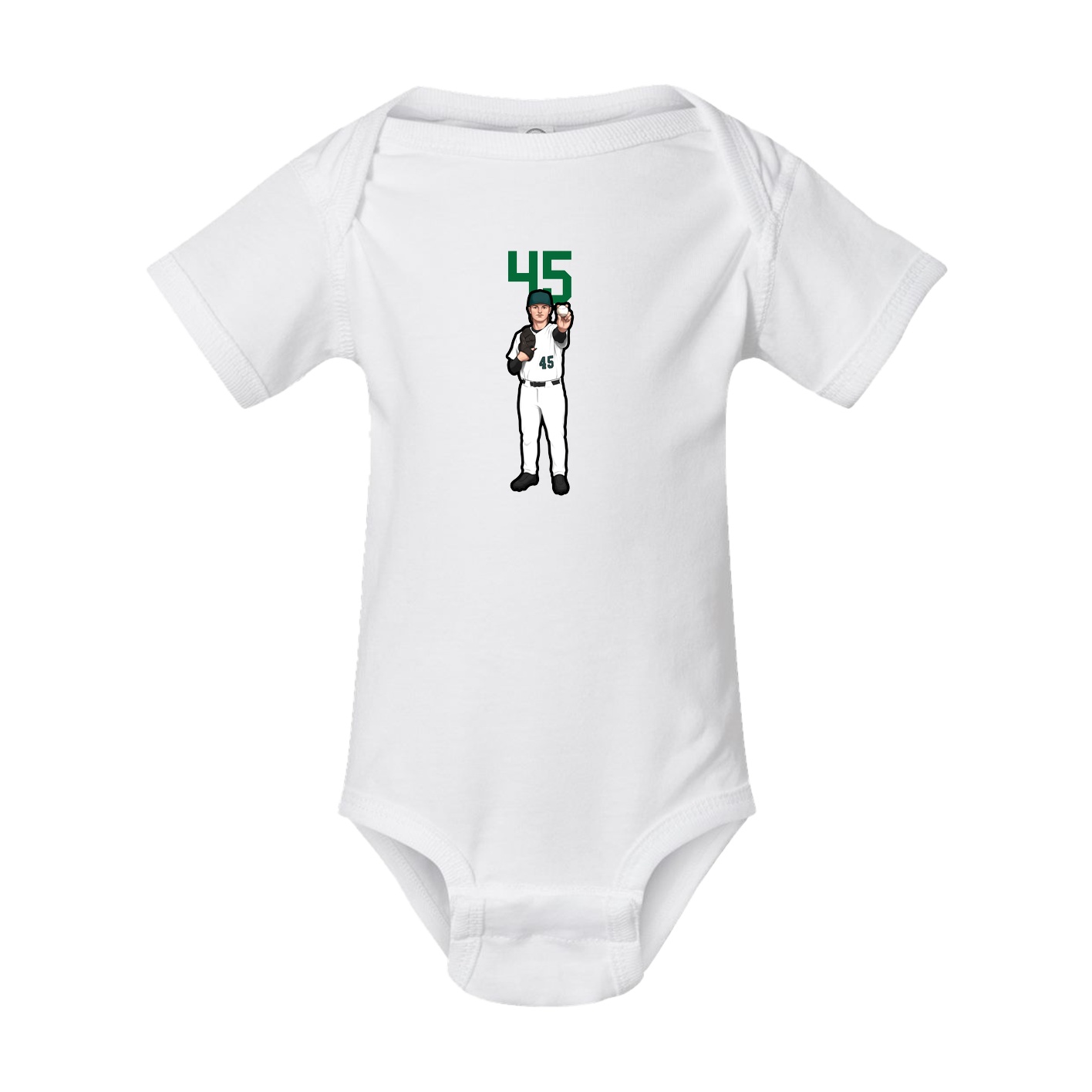 Baby Onesie — Number Top in White