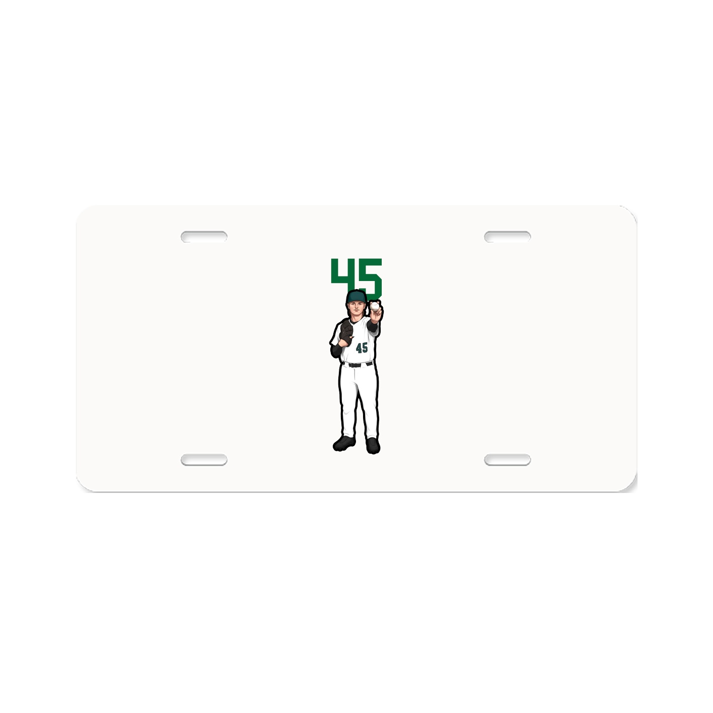 License Plate — Number Top in Classic