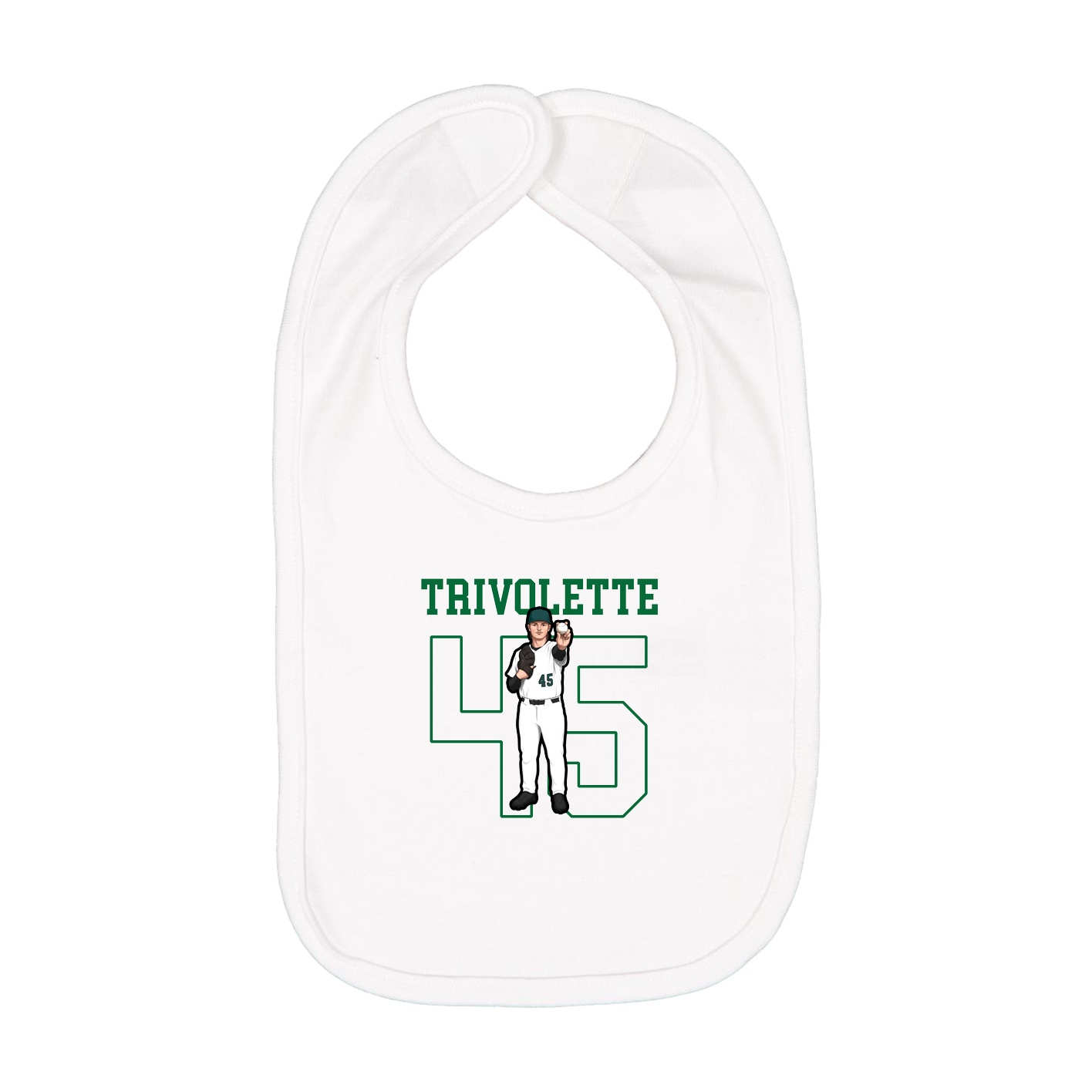 Infant Bib — Shirsey in White