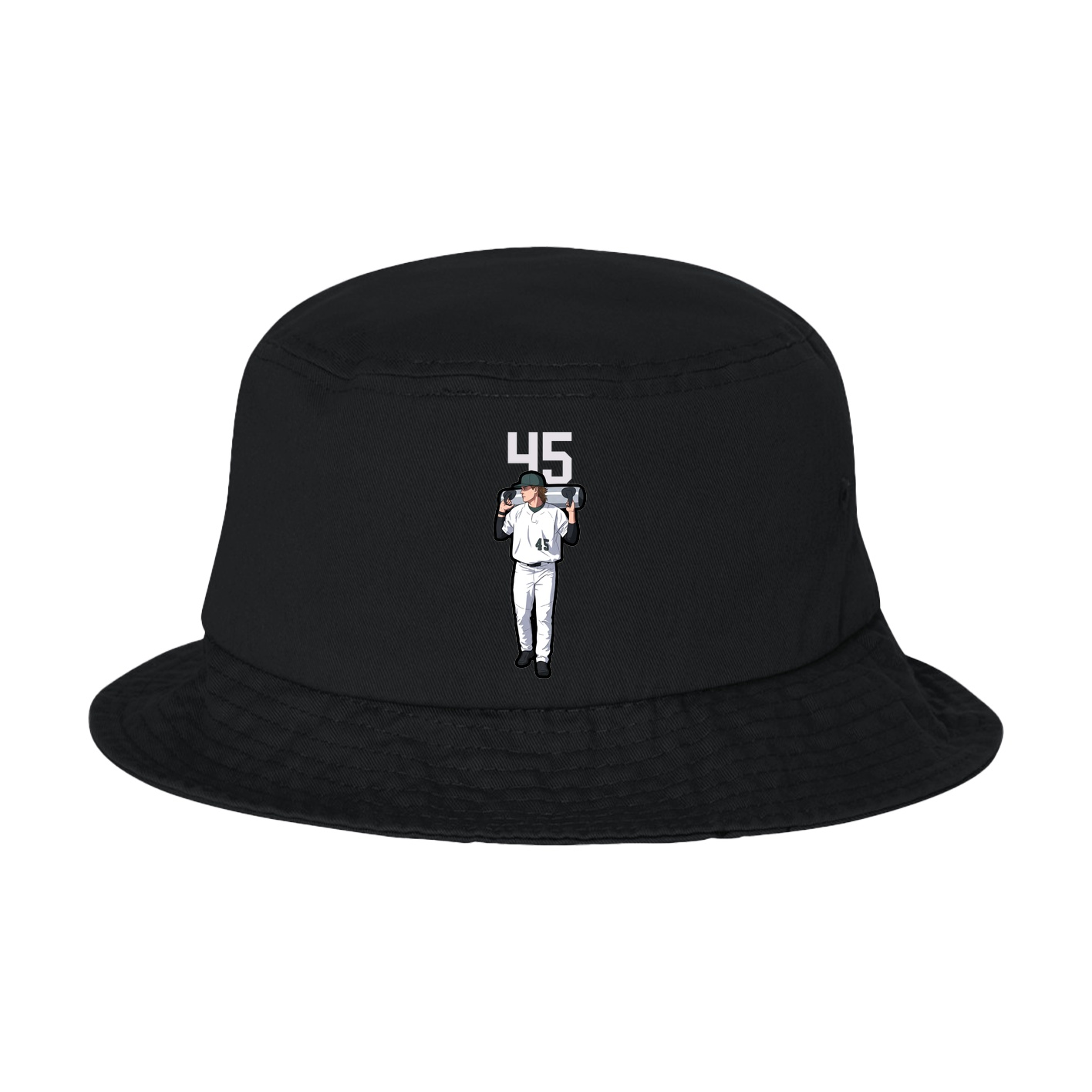 Bucket Cap — Number Top in Black