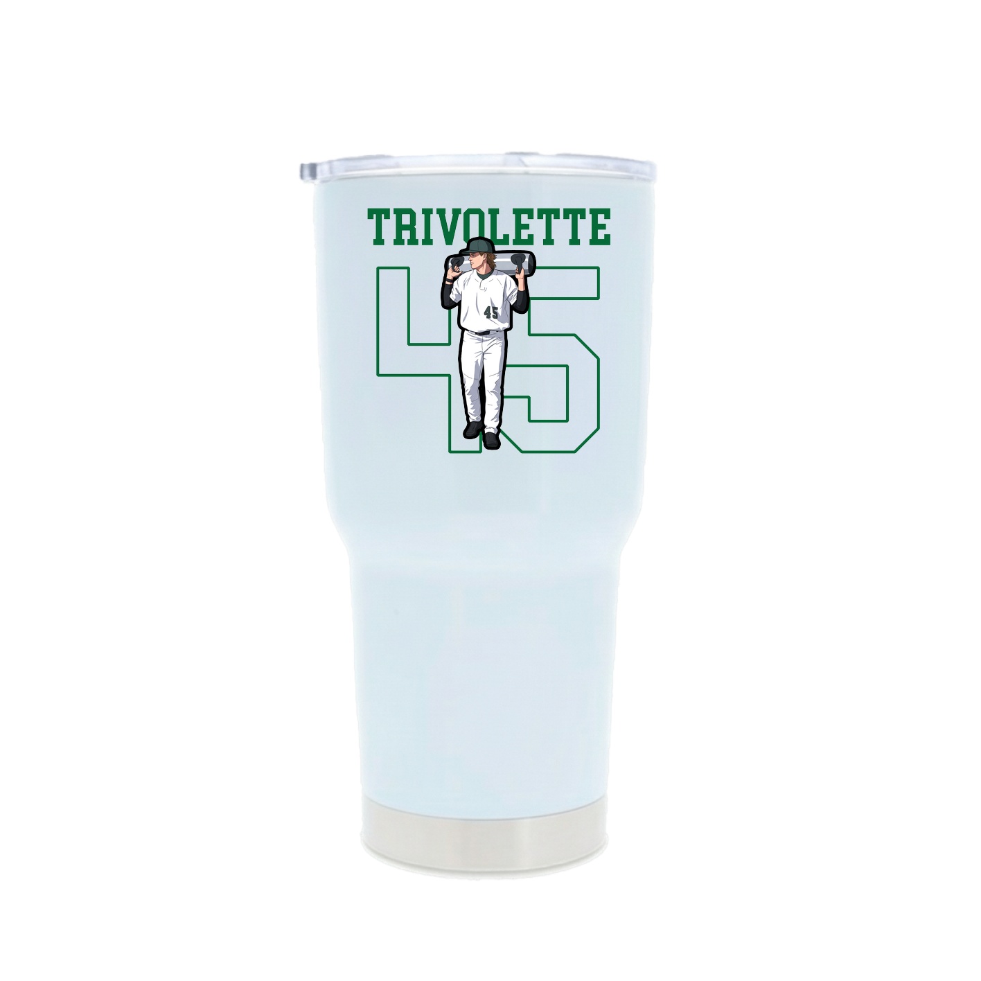 30oz Stainless Steel Tumbler — Shirsey in White