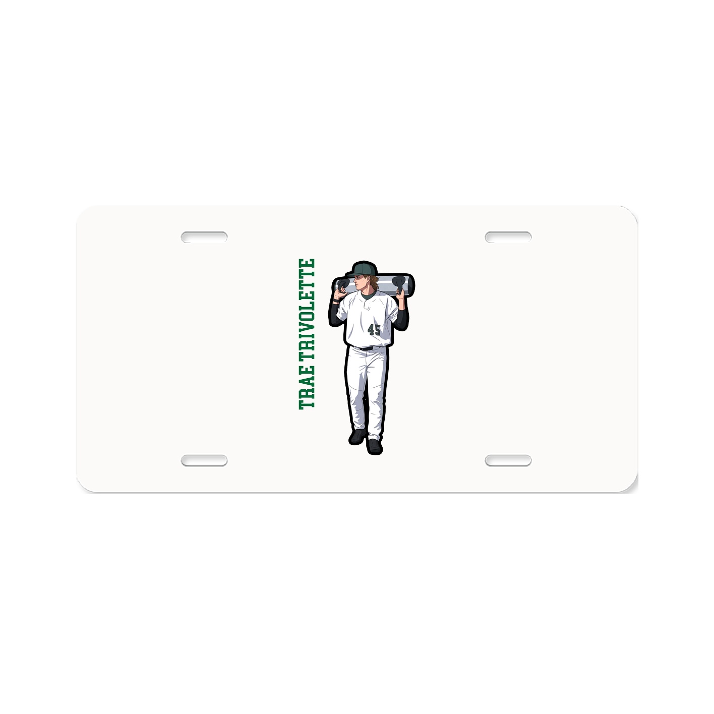 License Plate — Name Vertical in Classic