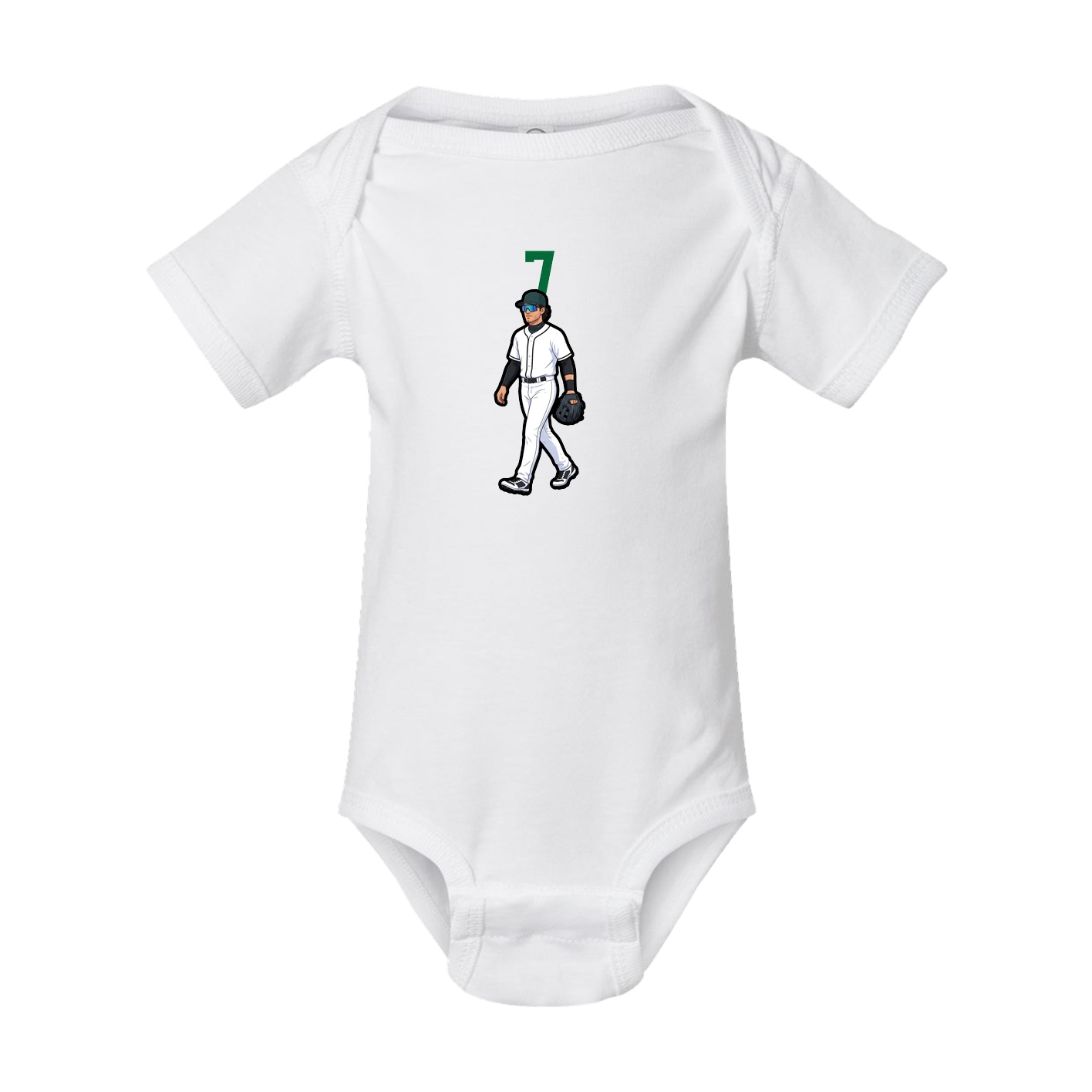 Baby Onesie — Number Top in White