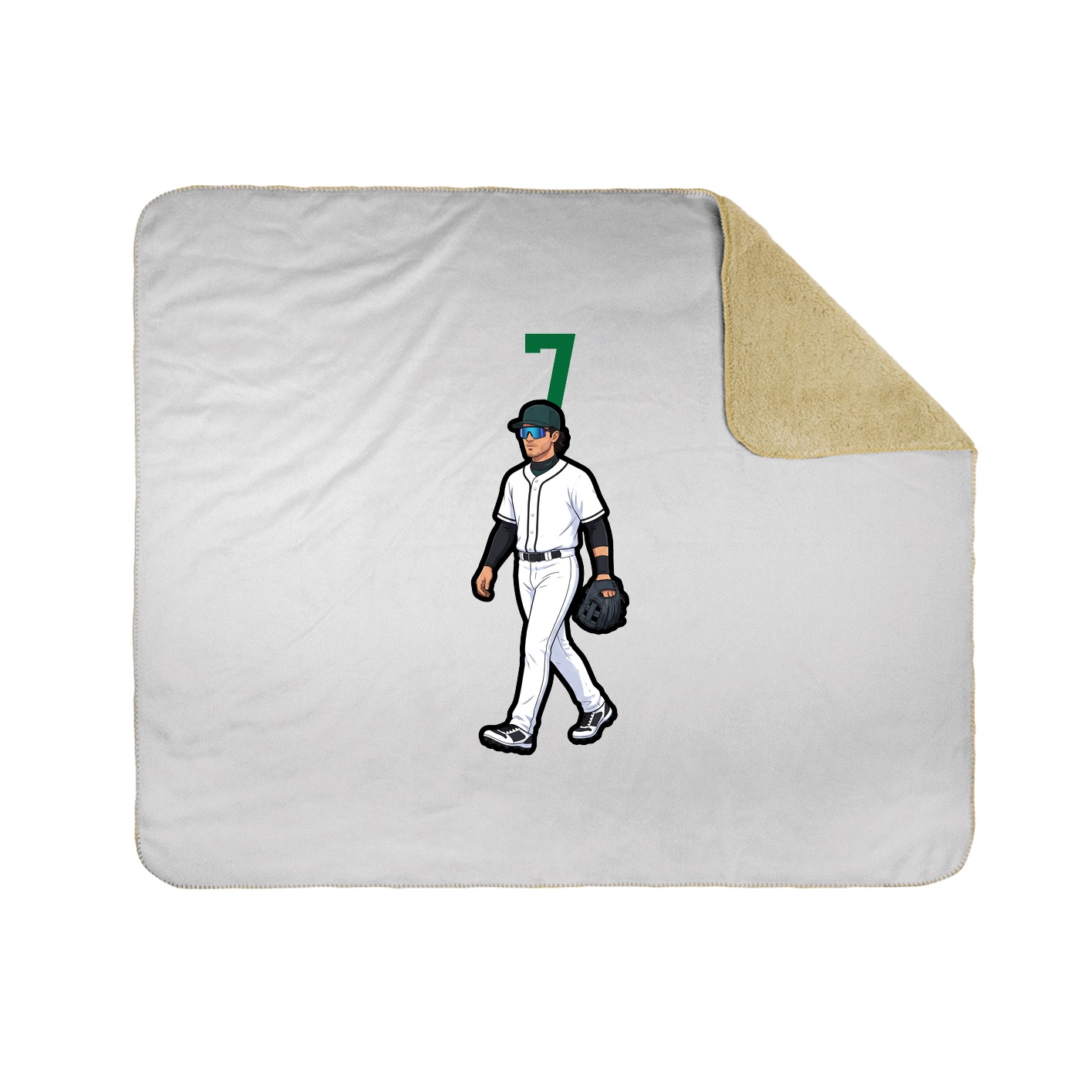 Throw Blanket — Number Top in White