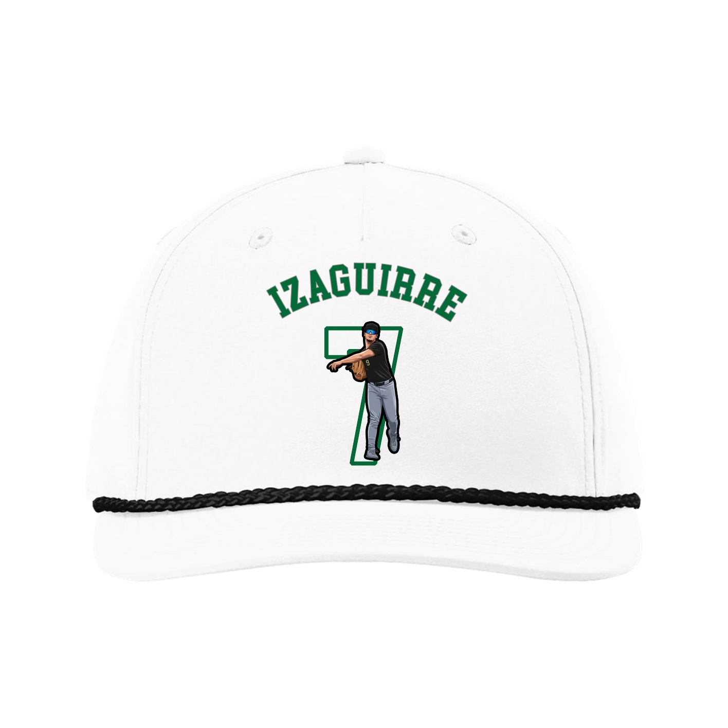 Five-Panel Classic Rope Cap — Shirsey Arch in White