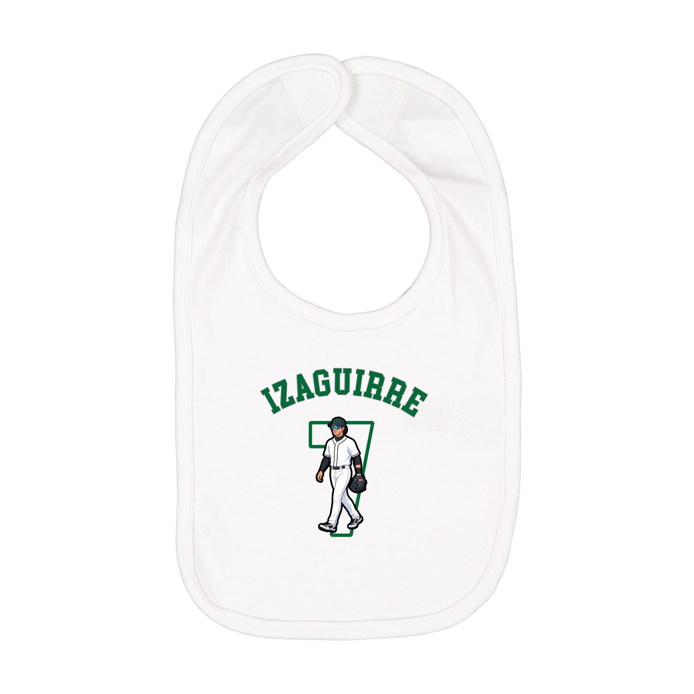 Infant Bib — Shirsey Arch in White