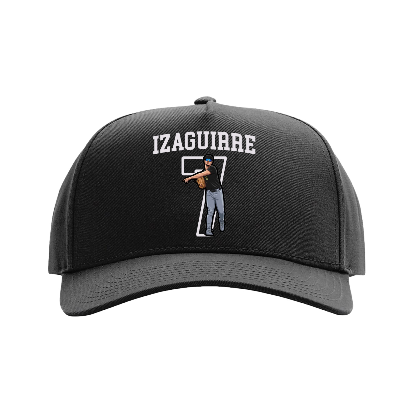 Full Fabric Five-Panel Champ Cap — Shirsey in Black