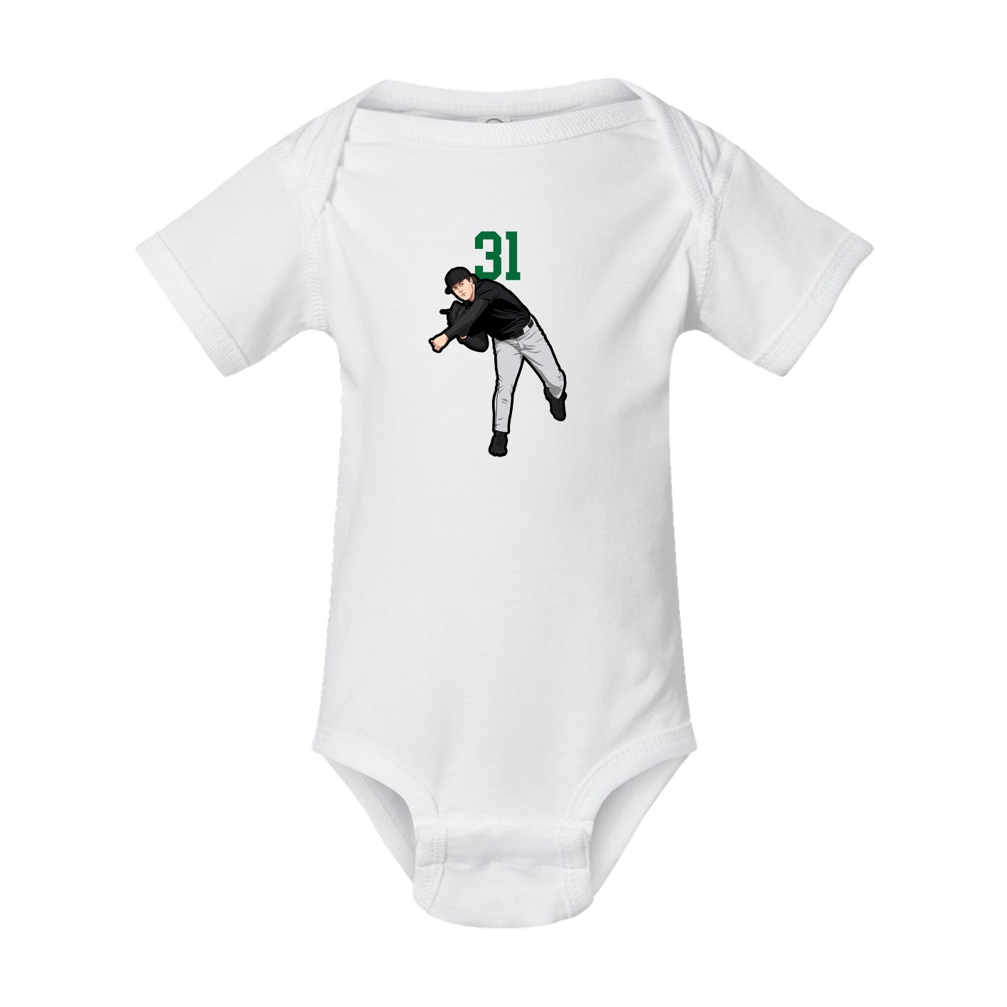 Baby Onesie — Number Top in White