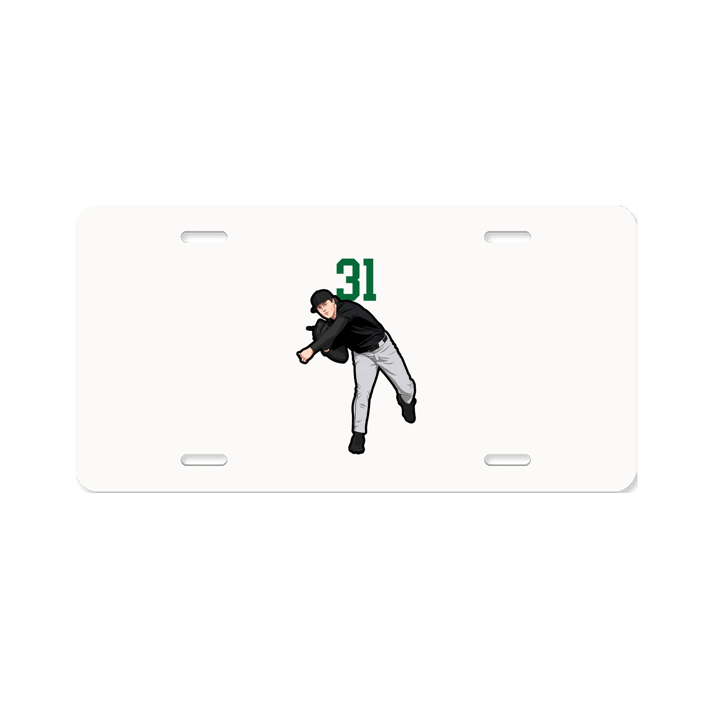 License Plate — Number Top in Classic