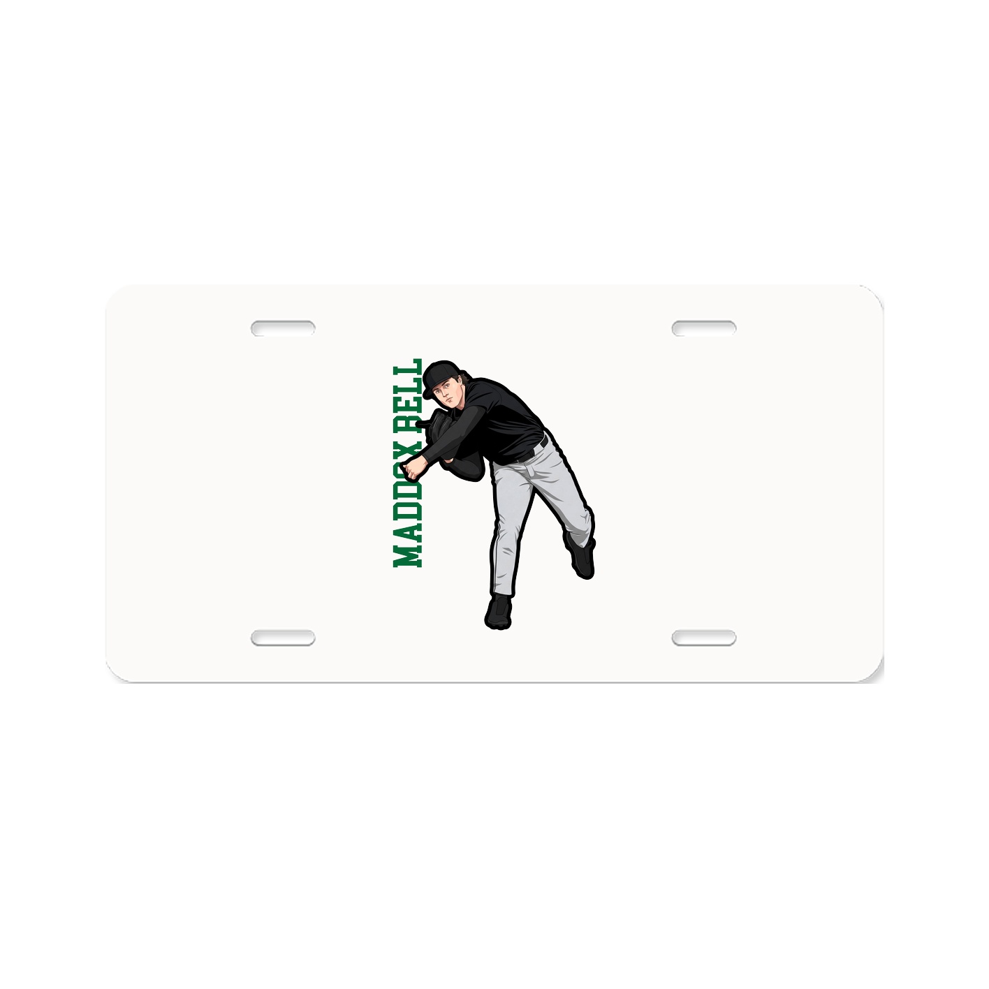 License Plate — Name Vertical in Classic