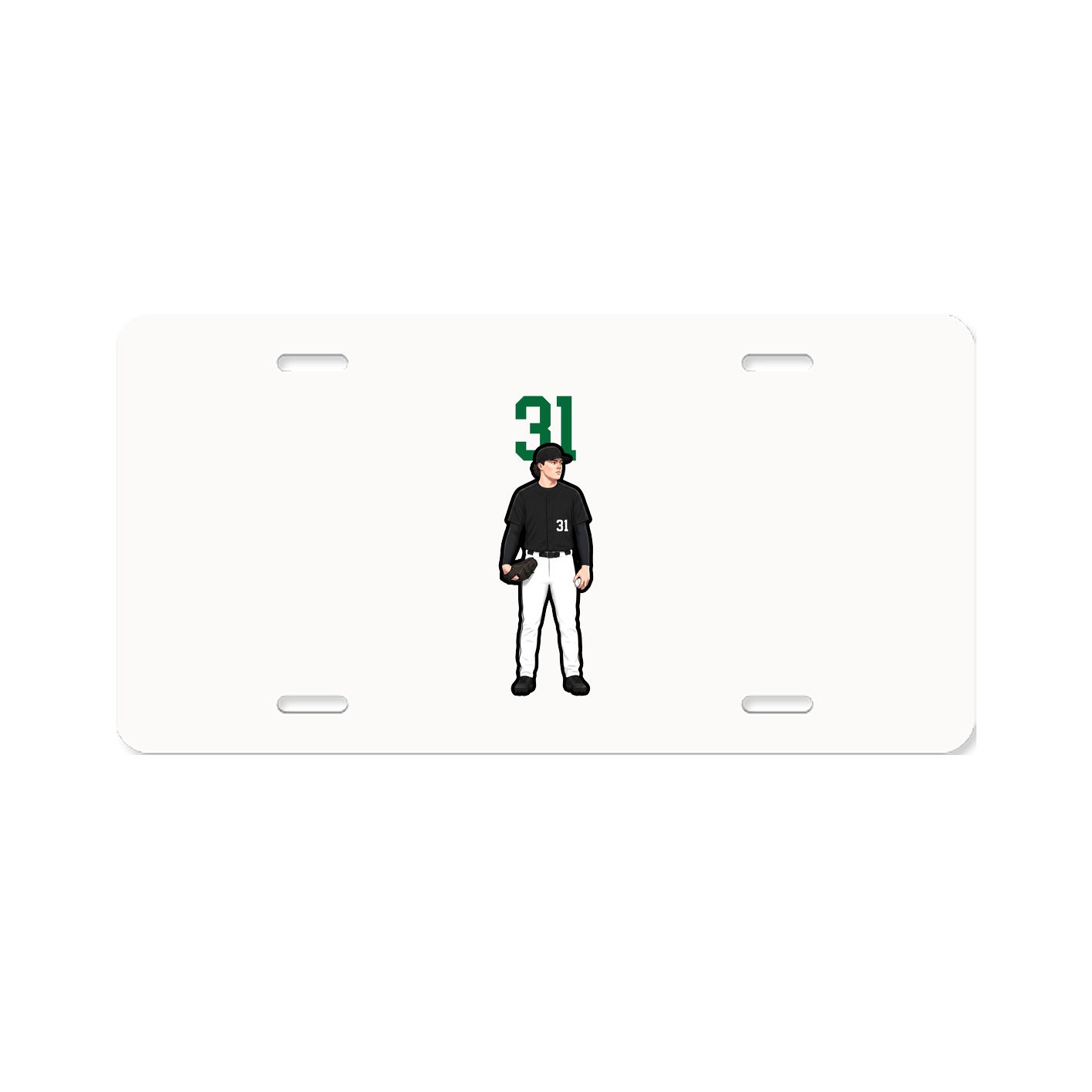 License Plate — Number Top in Classic