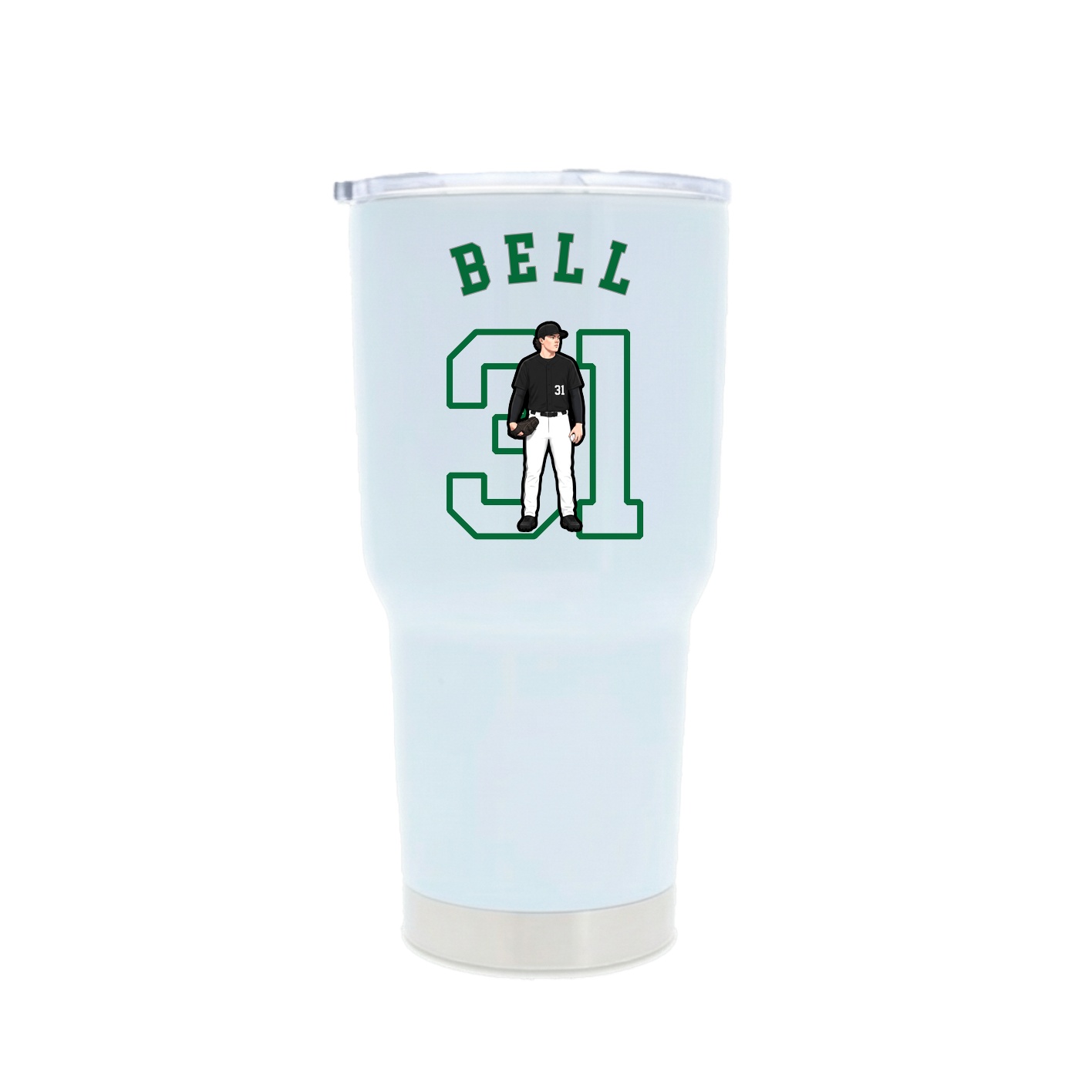 30oz Stainless Steel Tumbler — Shirsey Arch in White