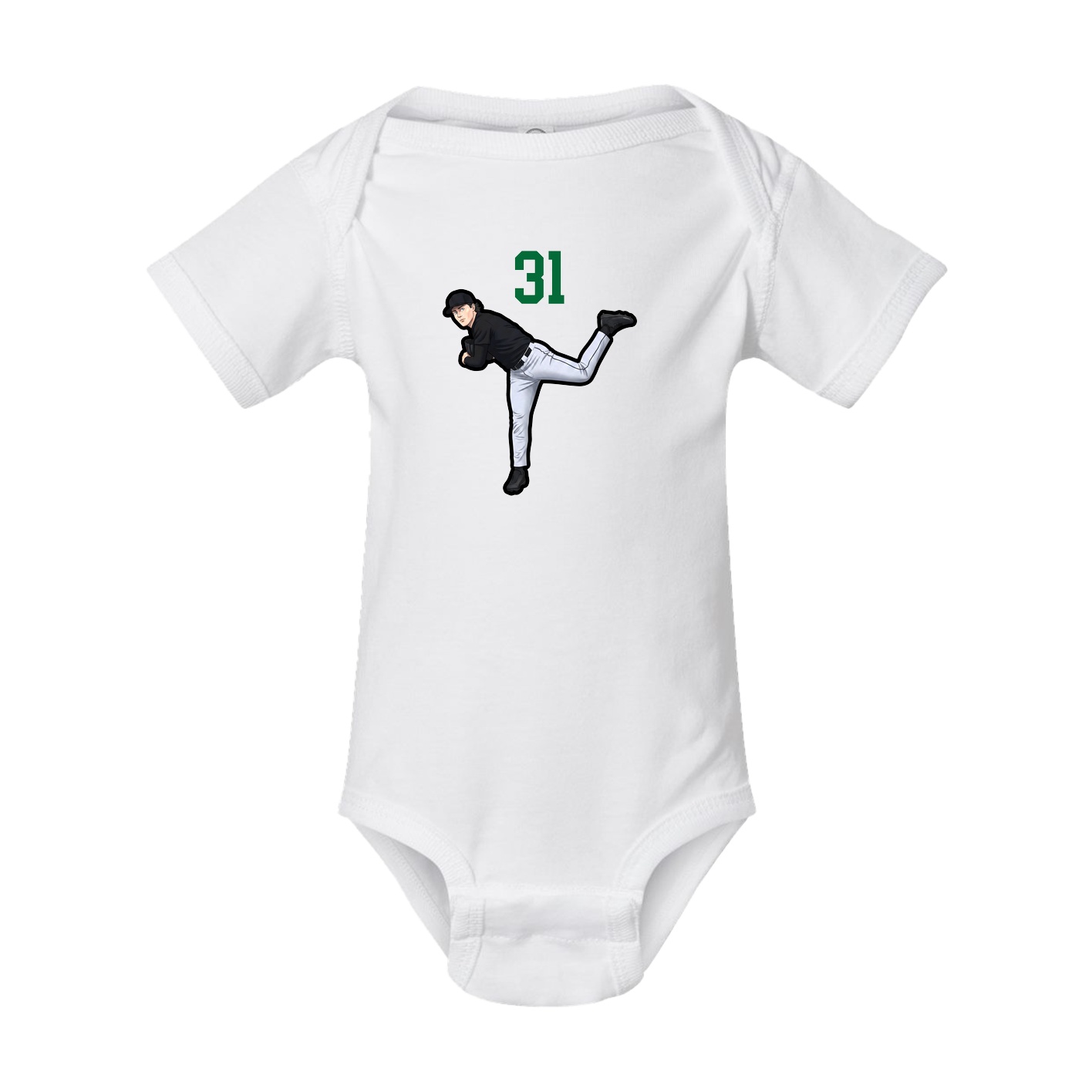 Baby Onesie — Number Top in White