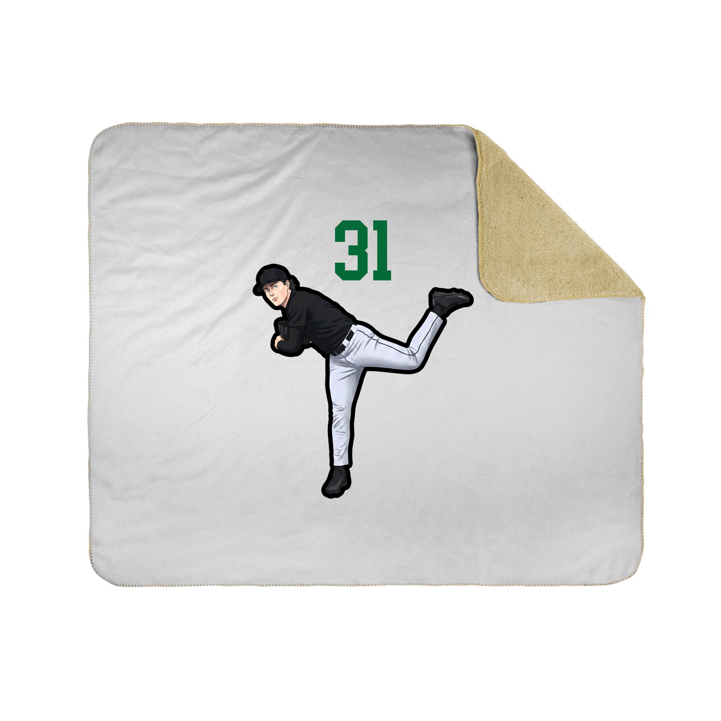 Throw Blanket — Number Top in White