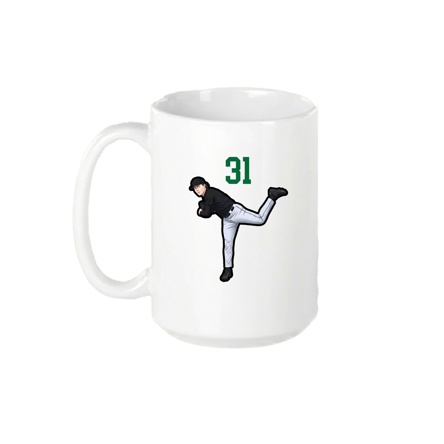 15oz Coffee Mug — Number Top in White