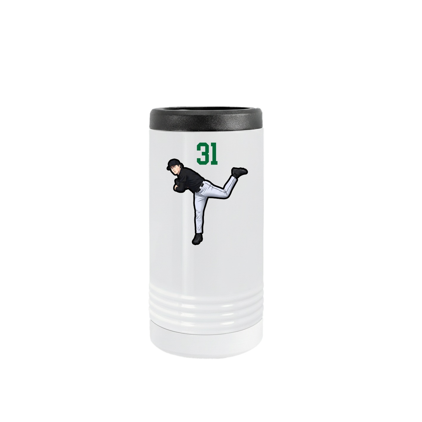 Slim Beverage Holder — Number Top in White