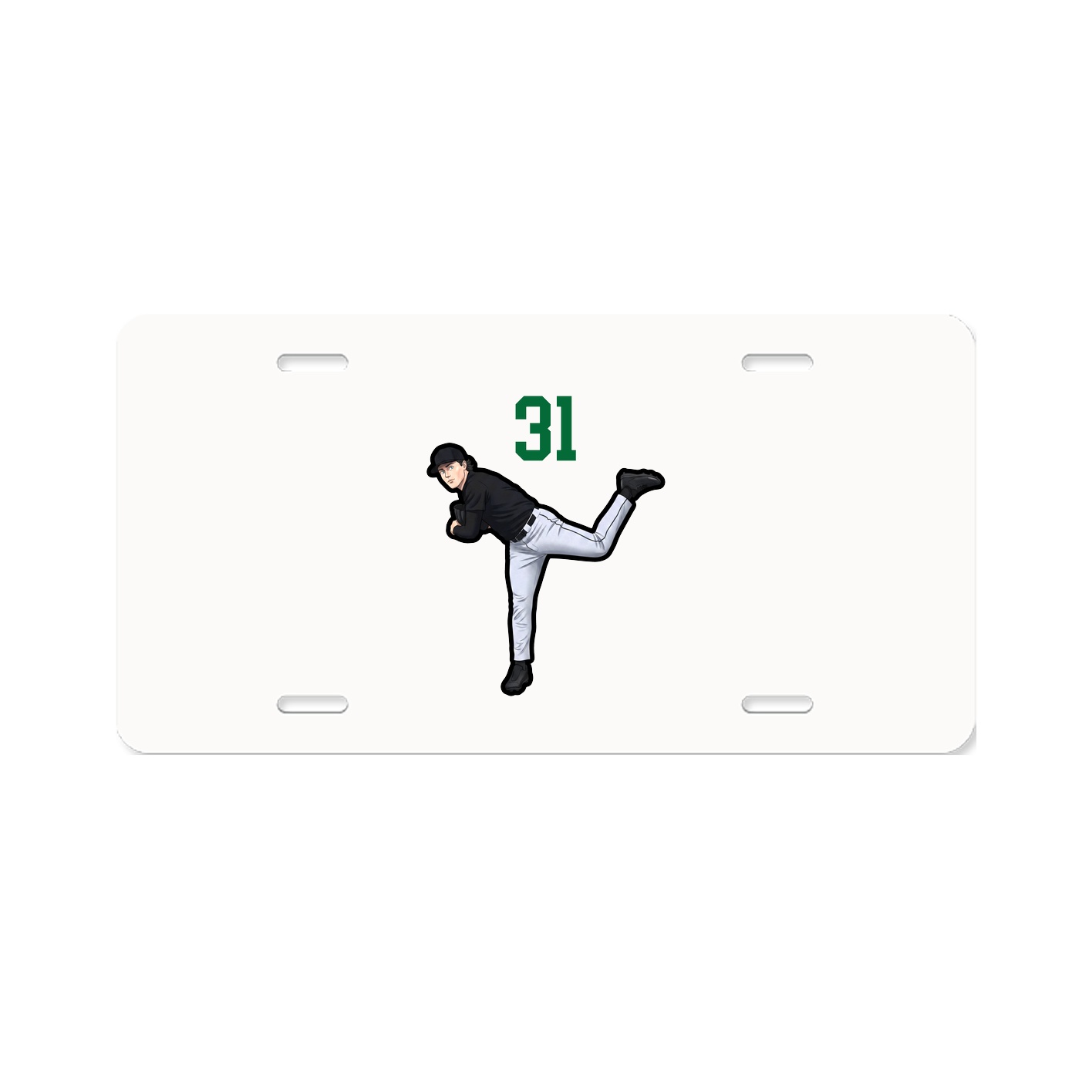License Plate — Number Top in Classic