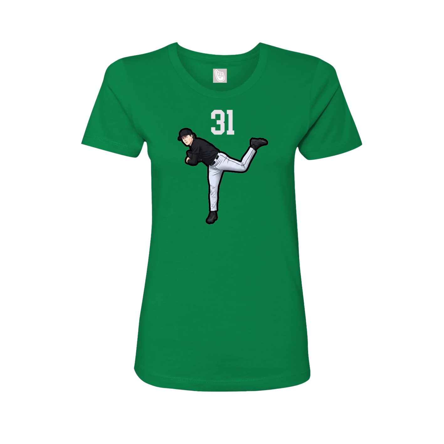 Womens Tee — Number Top in Green