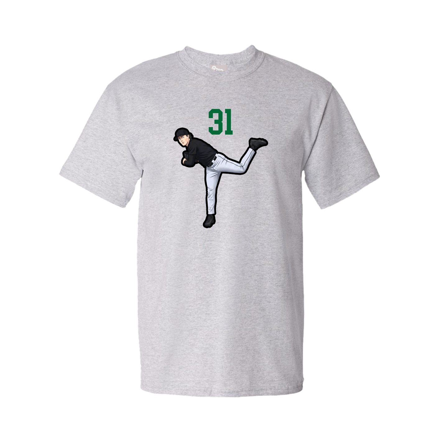 Youth Tee — Number Top in Grey