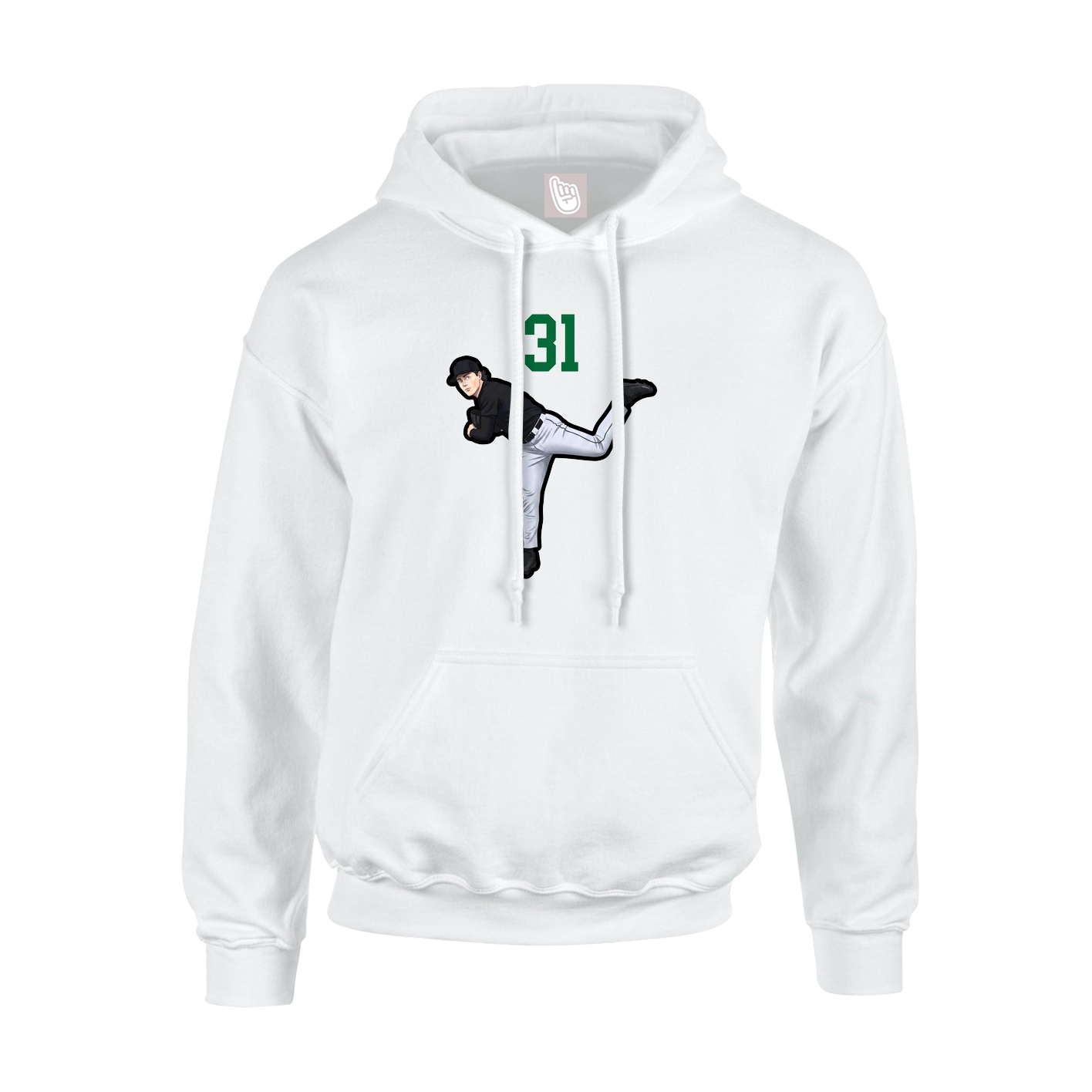 Hoodie — Number Top in White