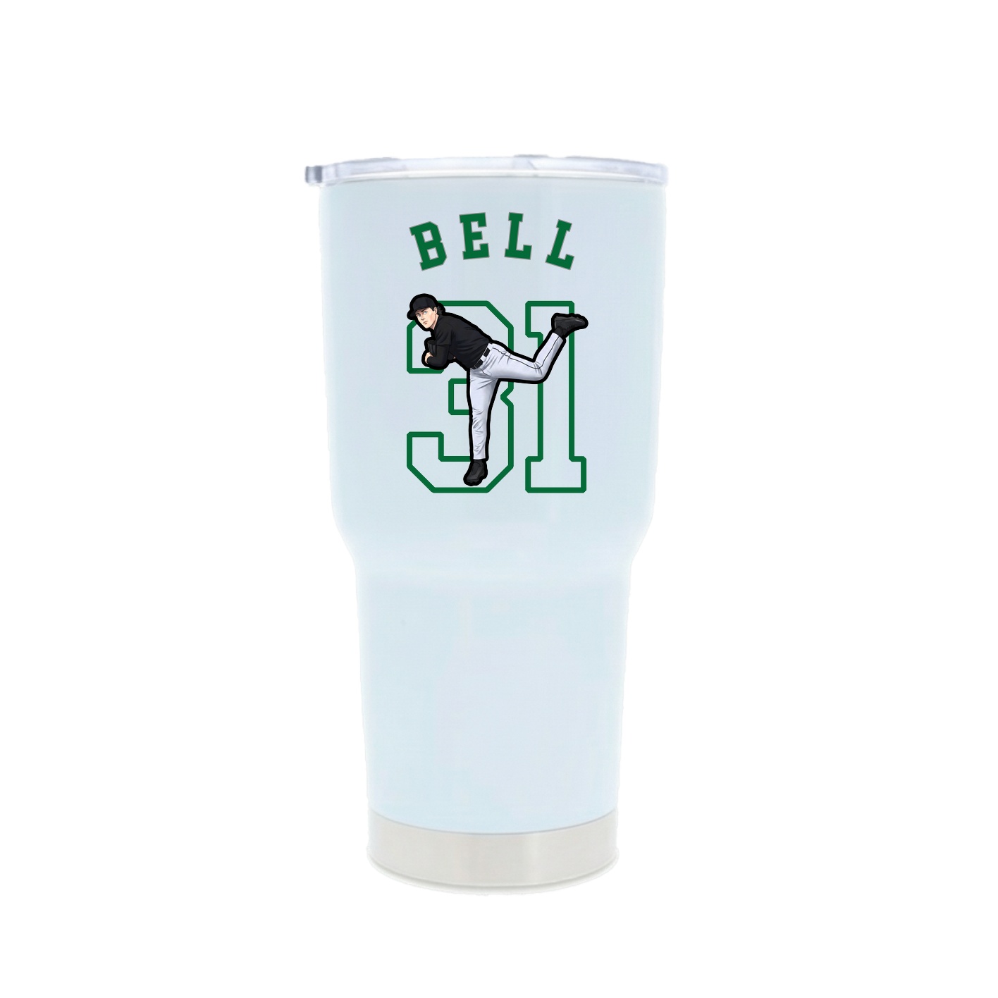 30oz Stainless Steel Tumbler — Shirsey Arch in White