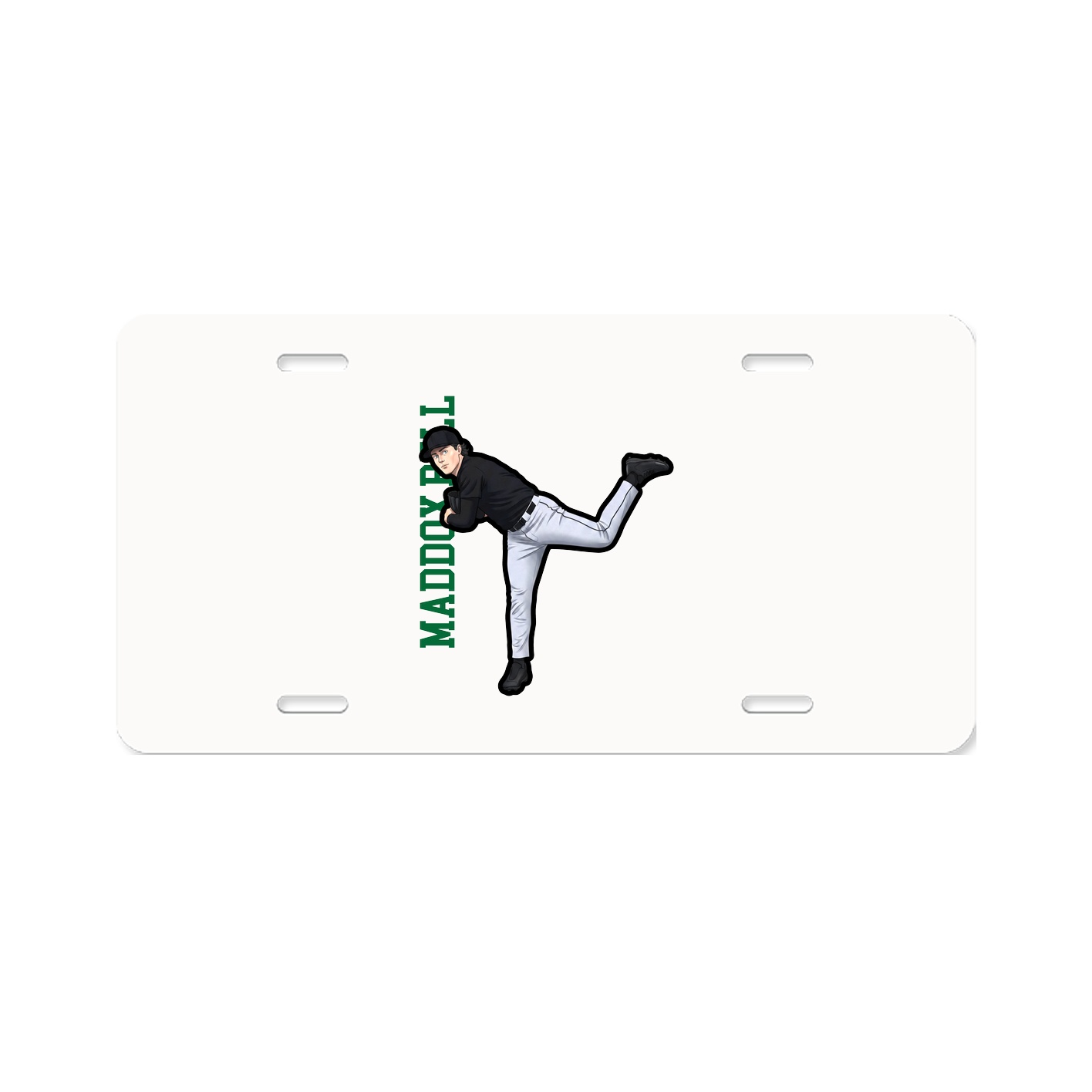 License Plate — Name Vertical in Classic