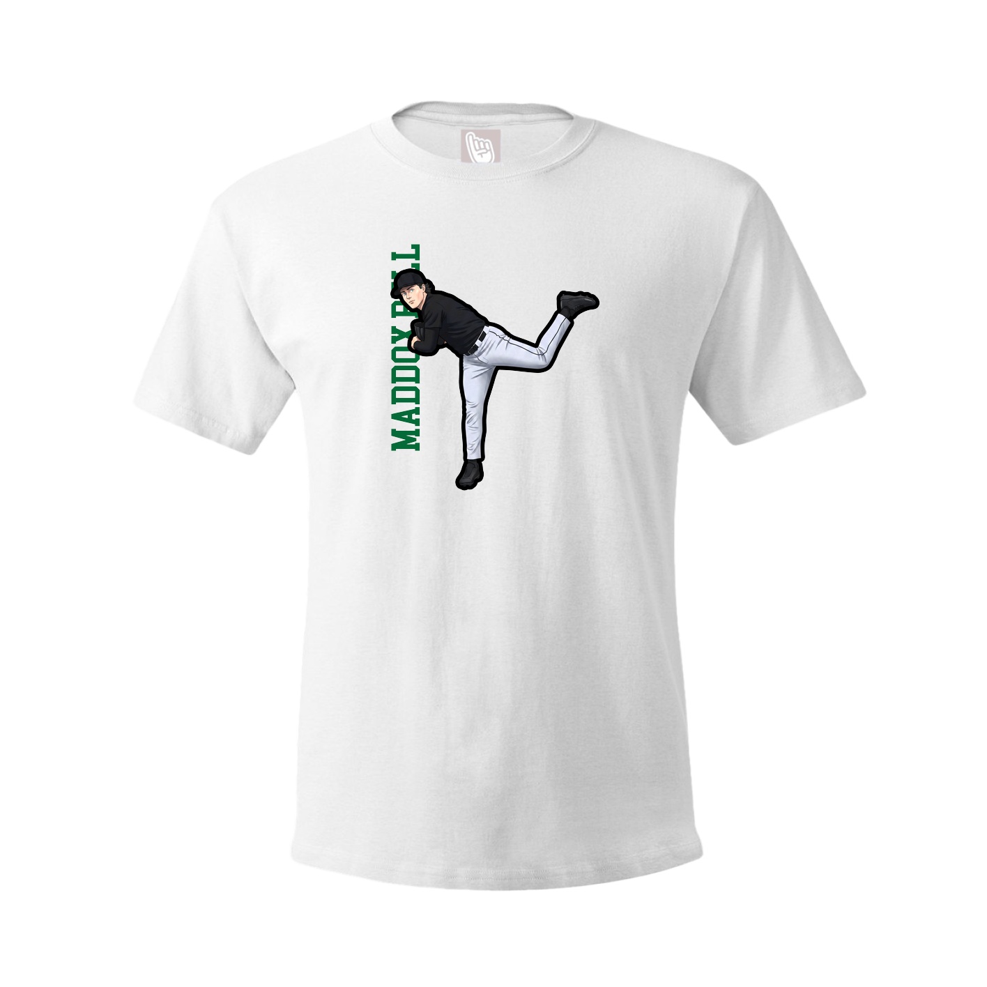 Tee — Name Vertical in White