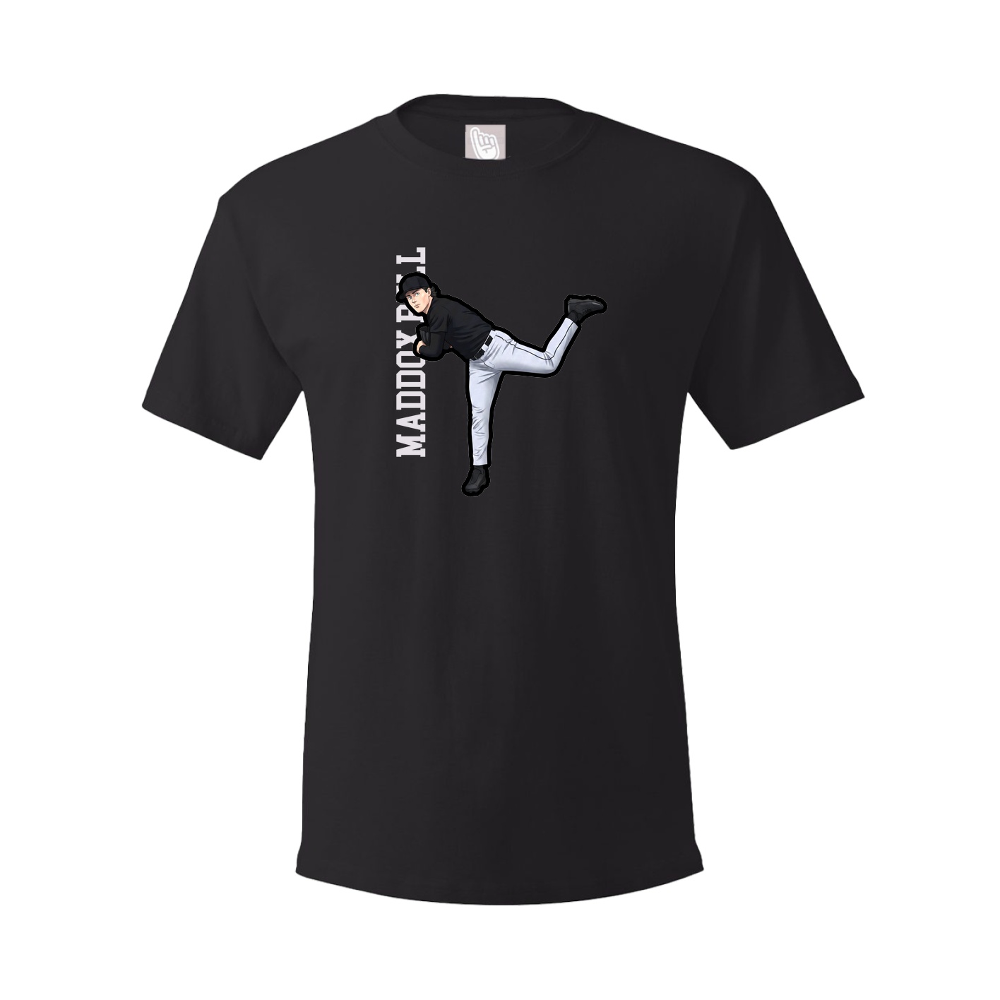 Youth Tee — Name Vertical in Black