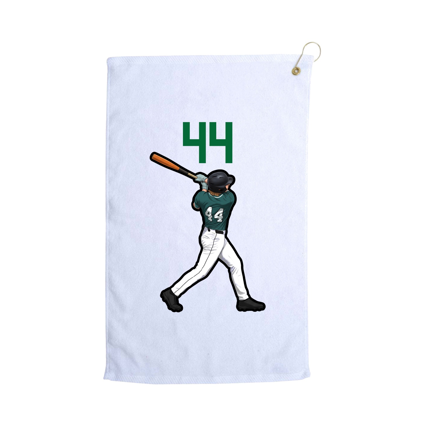 Golf Towel — Number Top in White