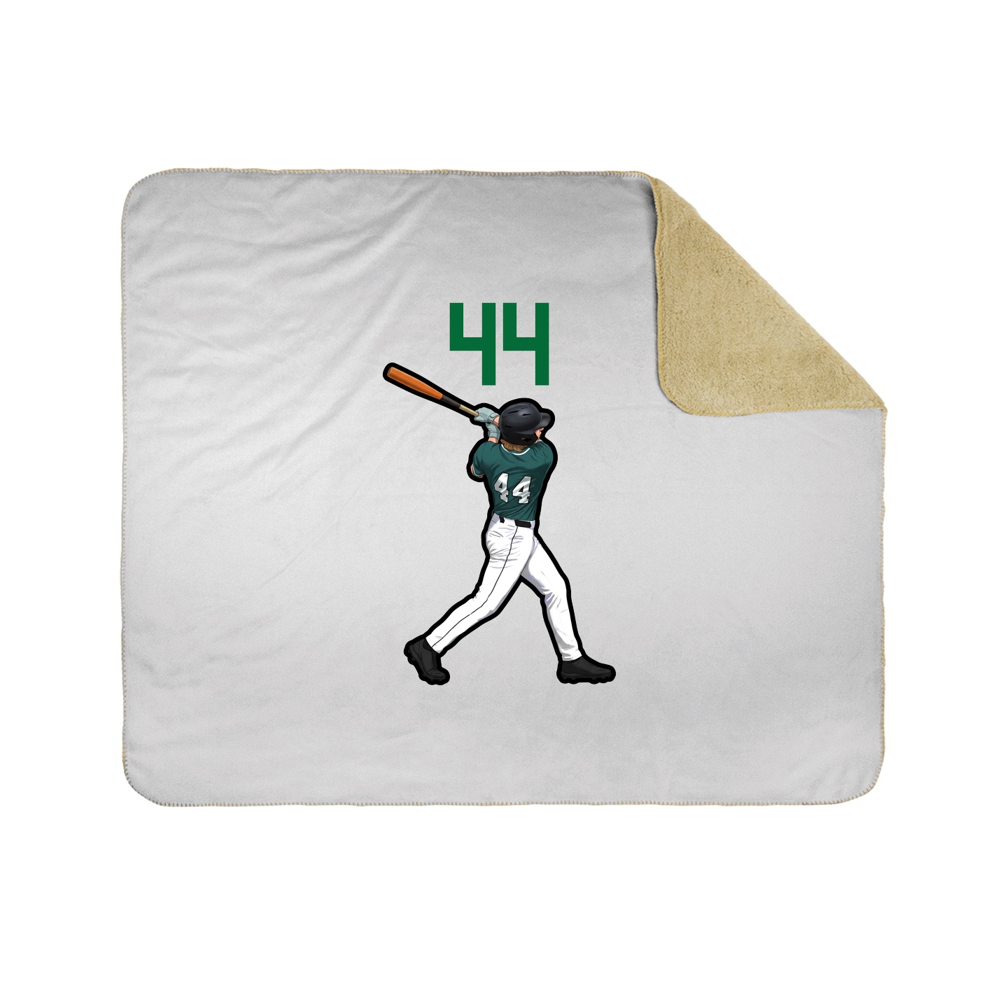 Throw Blanket — Number Top in White