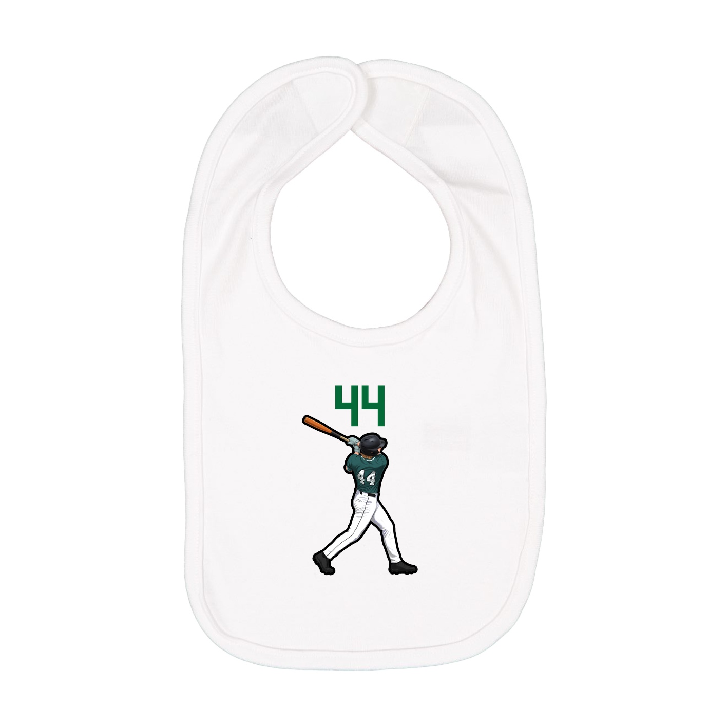 Infant Bib — Number Top in White