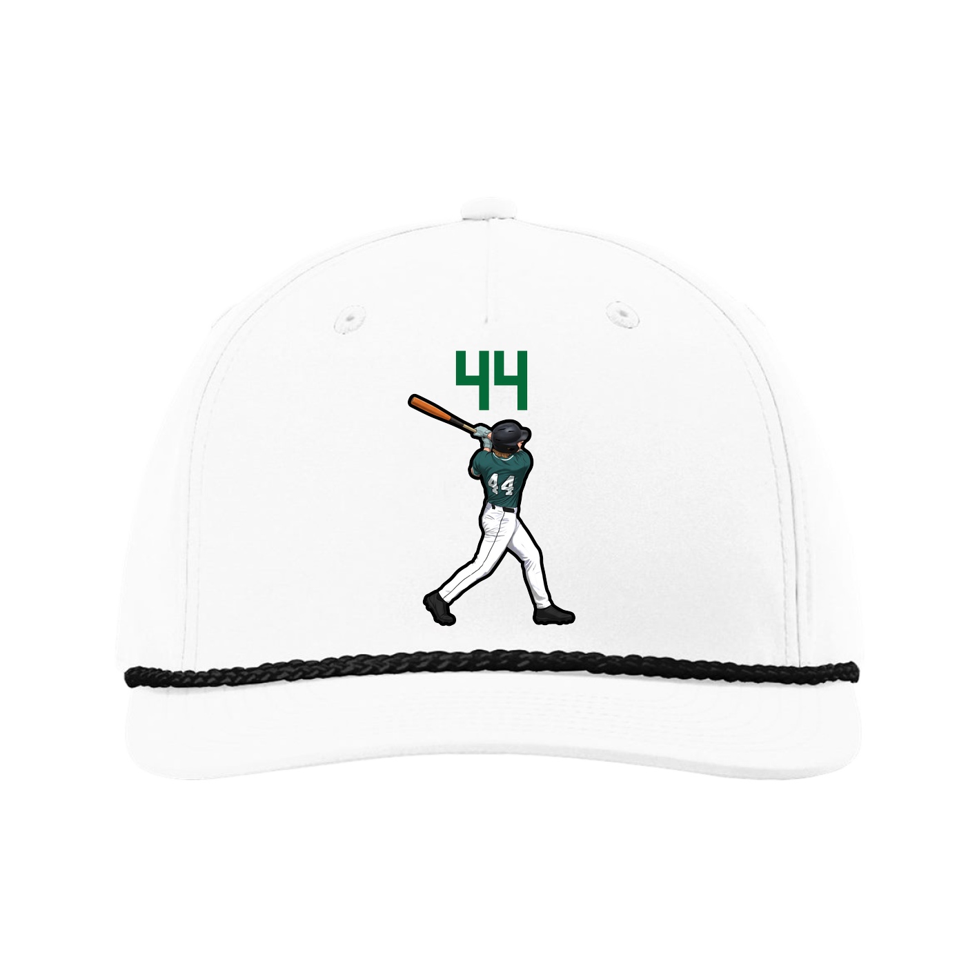 Five-Panel Classic Rope Cap — Number Top in White