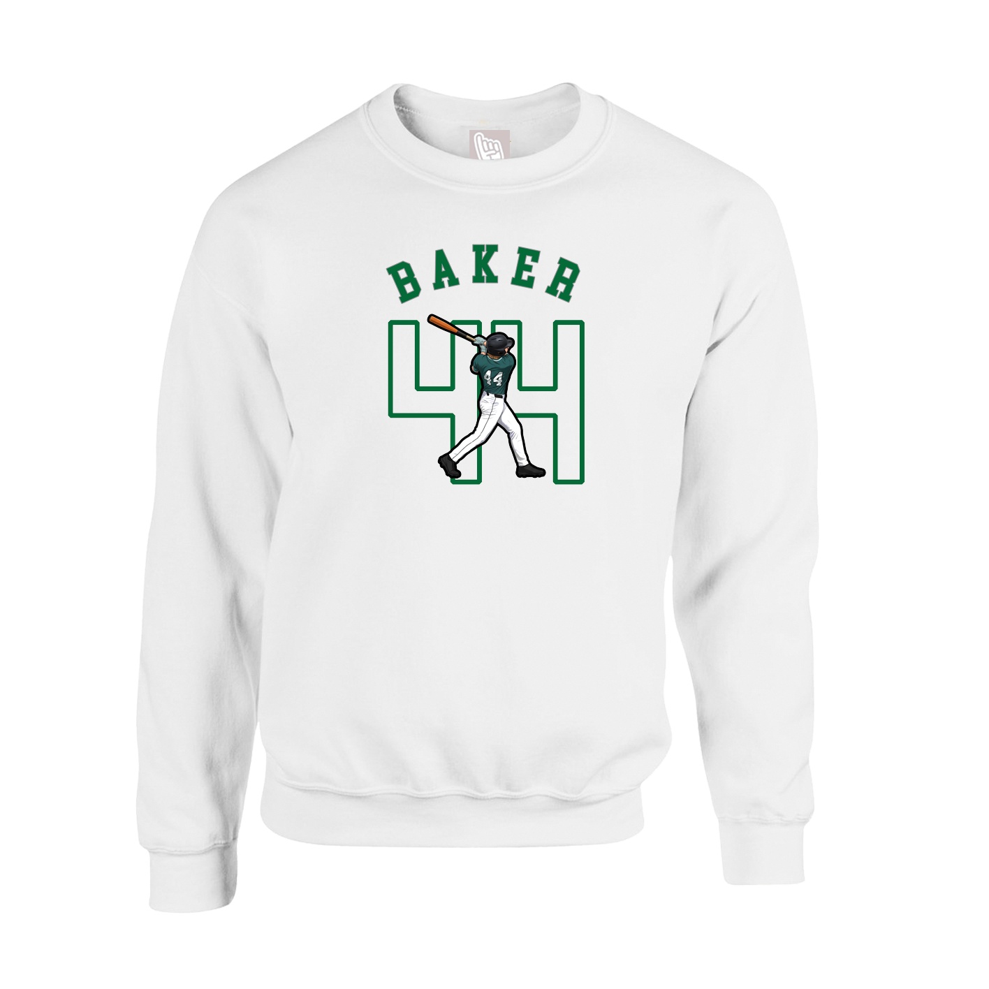Fleece Crew — Shirsey Arch in White