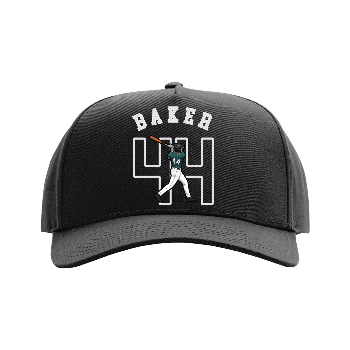 Full Fabric Five-Panel Champ Cap — Shirsey Arch in Black