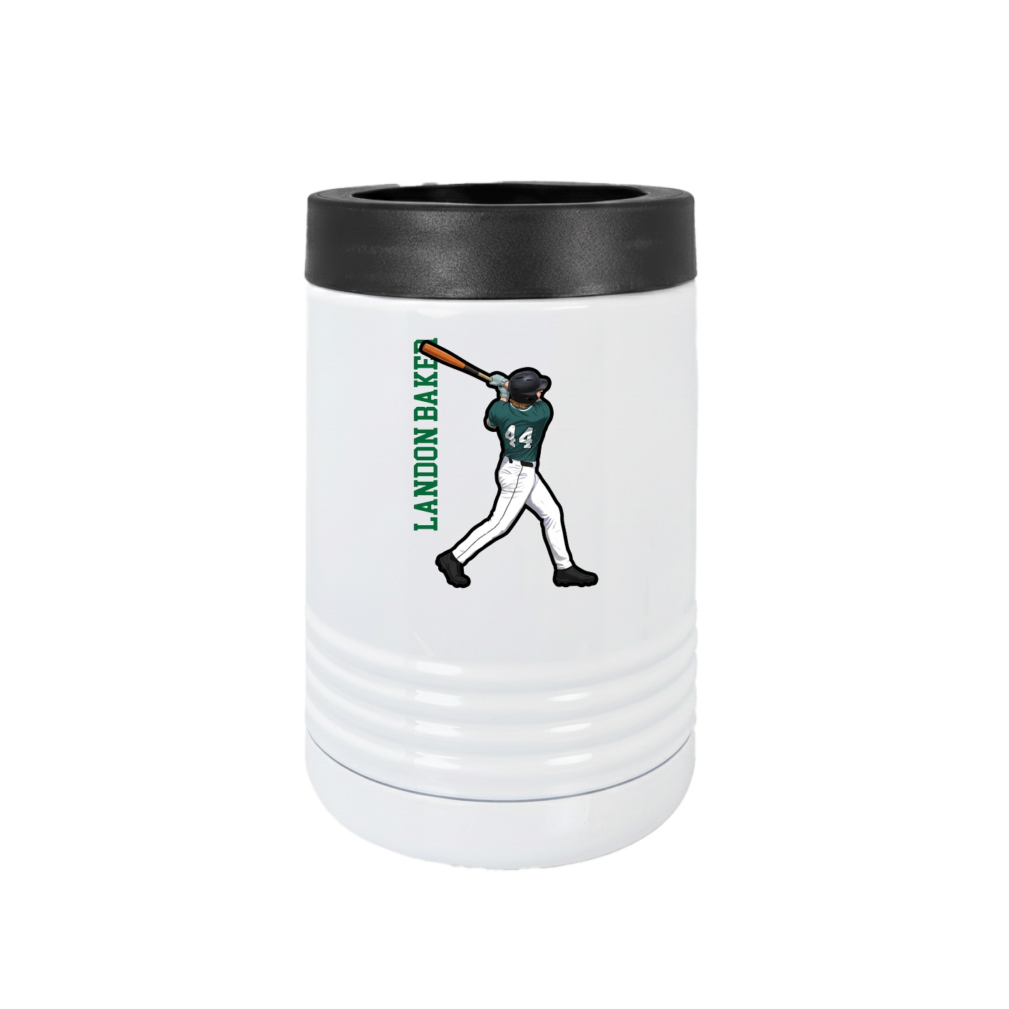 Beverage Holder — Name Vertical in White