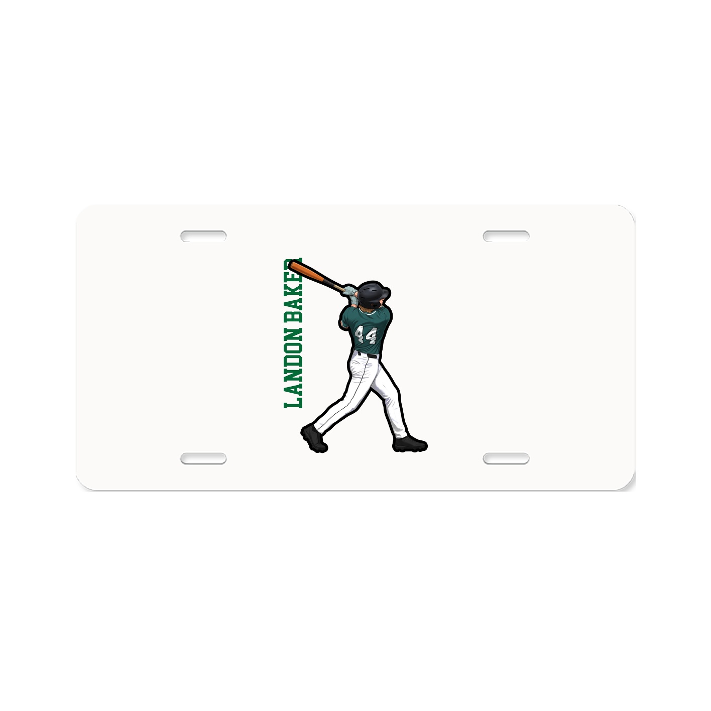 License Plate — Name Vertical in Classic