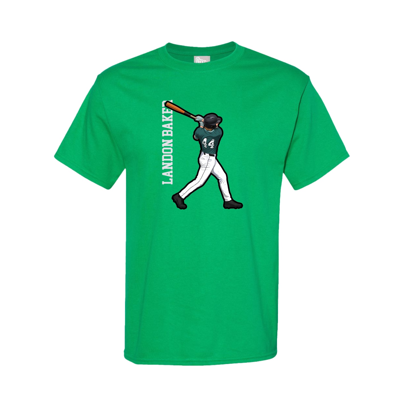 Youth Tee — Name Vertical in Green