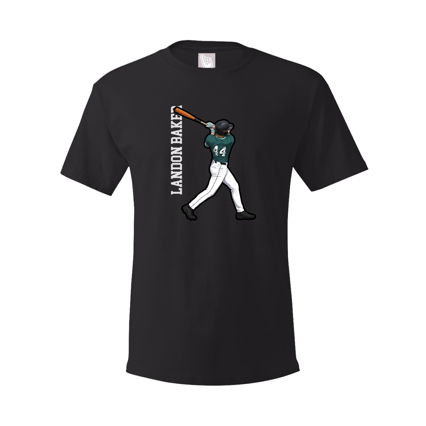 Youth Tee — Name Vertical in Black
